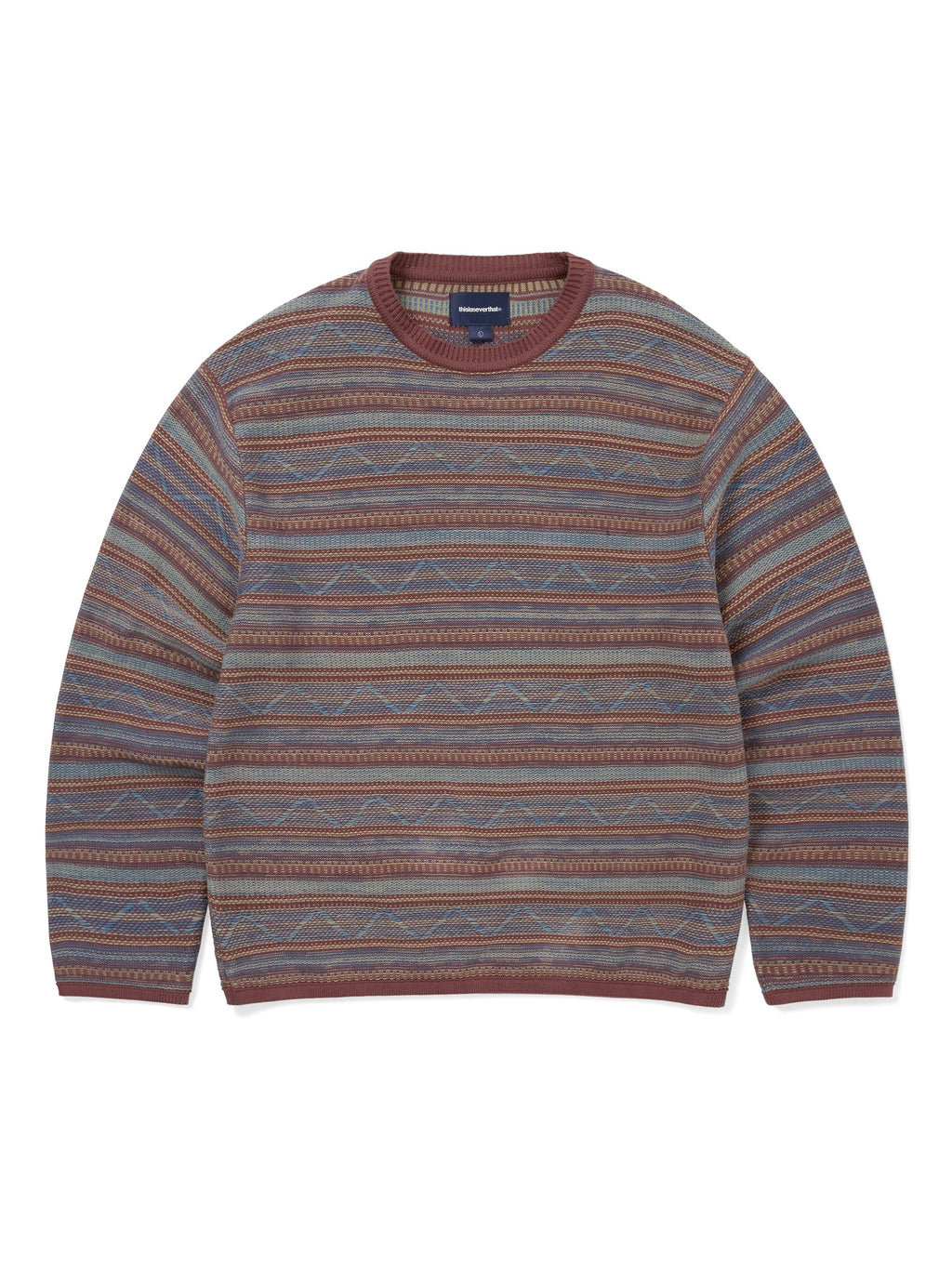 thisisneverthat - Pattern Knit Crew (Magenta) product image 1 | TRAB K-Fashion Australia