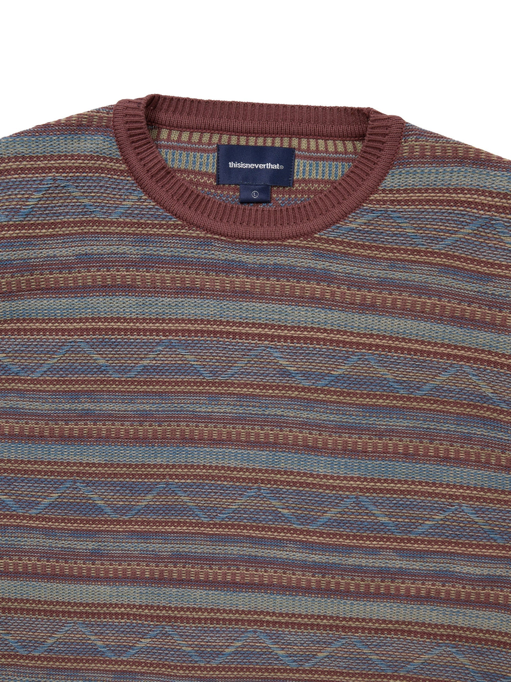 thisisneverthat - Pattern Knit Crew (Dark Magenta) product image 2 | TRAB K-Fashion Australia