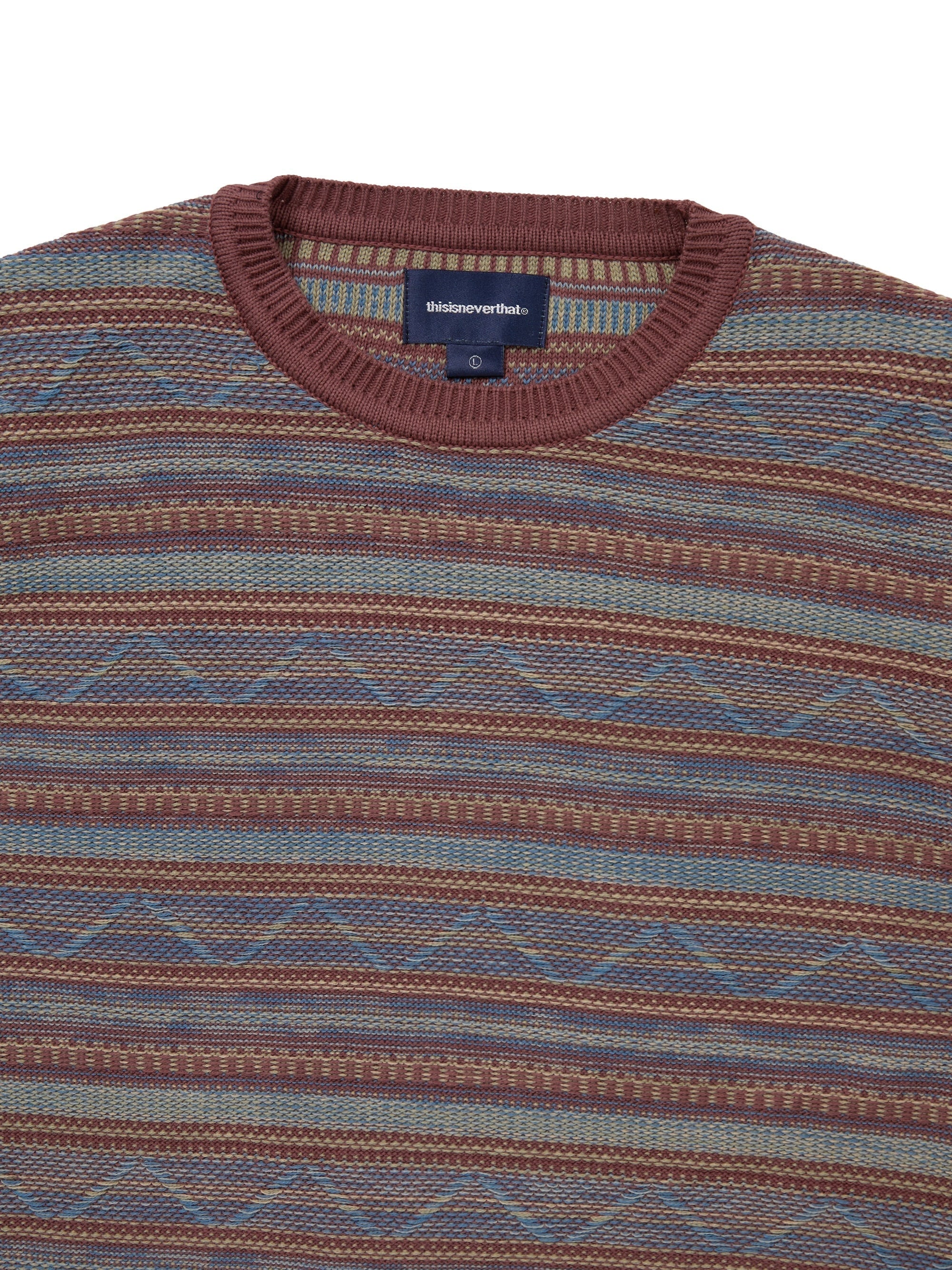 thisisneverthat - Pattern Knit Crew (Magenta) product image 2 | TRAB K-Fashion Australia