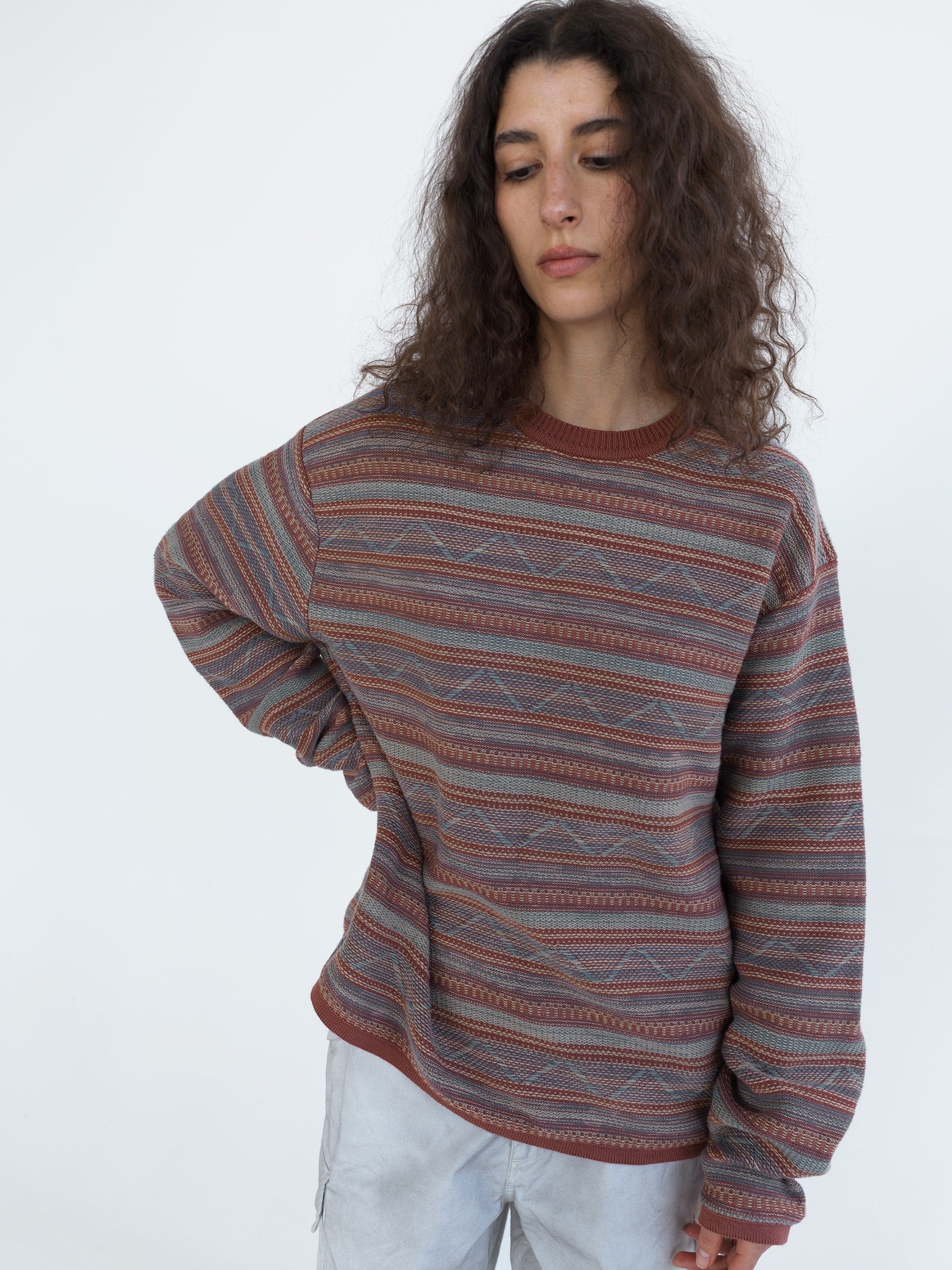 thisisneverthat - Pattern Knit Crew Dark (Magenta) product image 5 | TRAB K-Fashion Australia