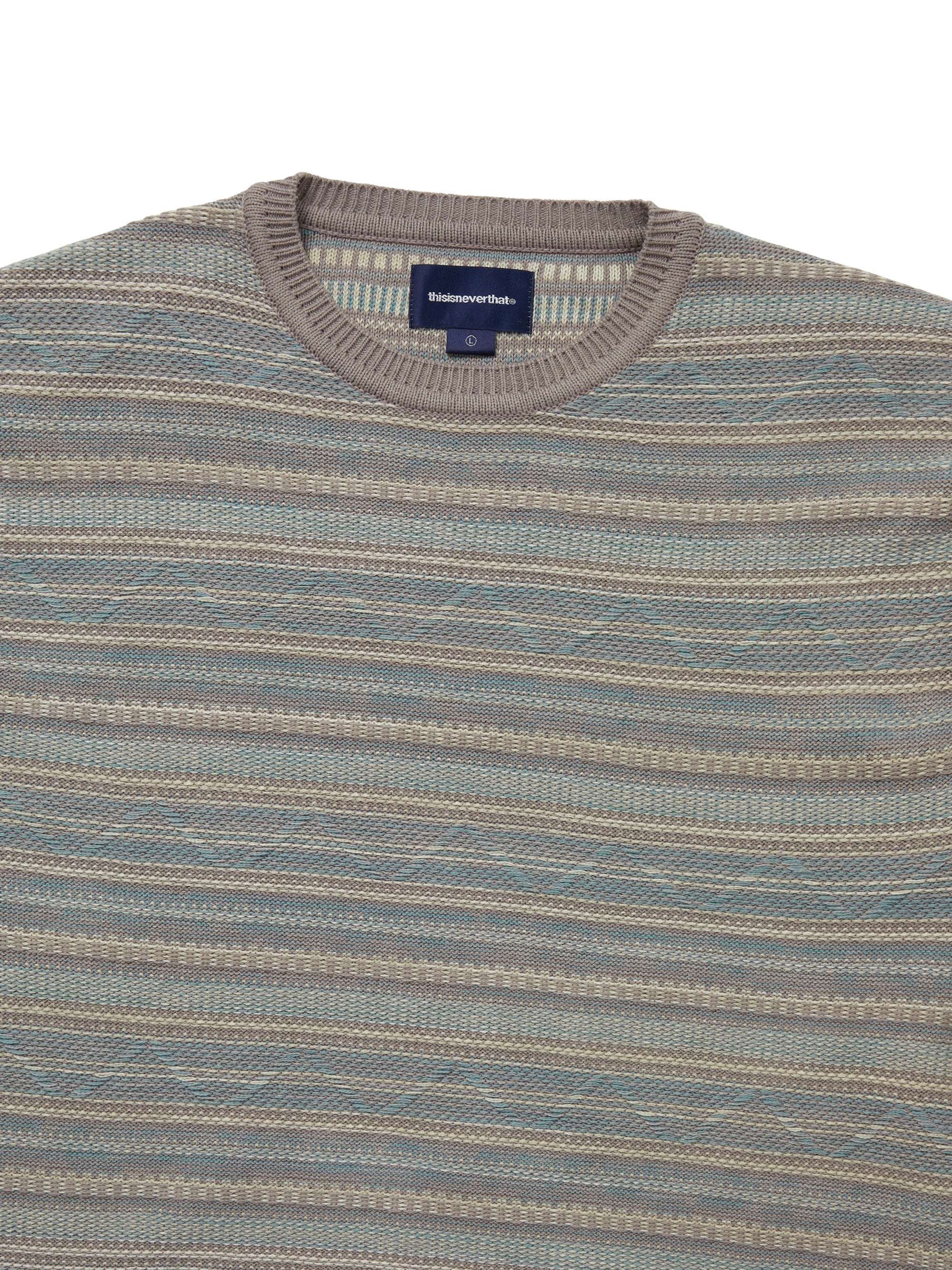 thisisneverthat - Pattern Knit Crew Dark (Slate) product image 2 | TRAB K-Fashion Australia