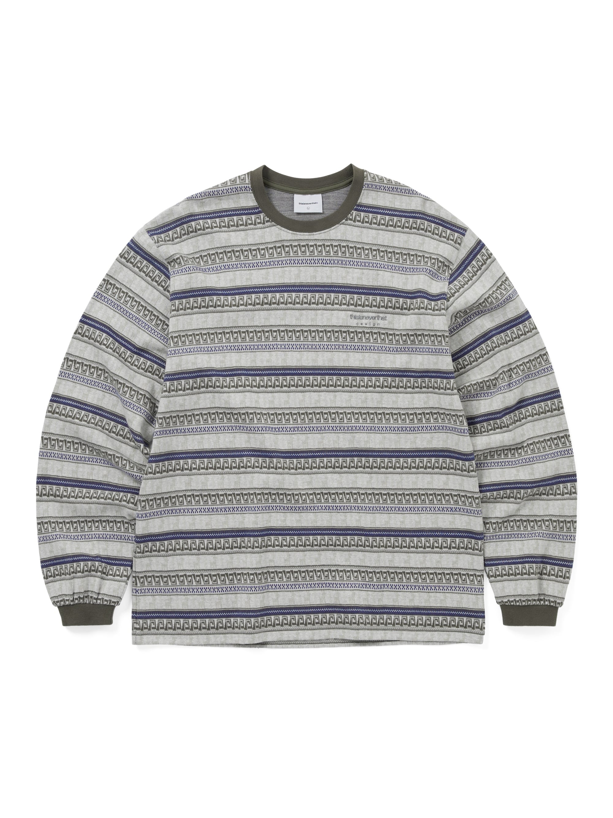 thisisneverthat - Pattern Striped L/S Tee (Ivory) product image 1 | TRAB K-Fashion Australia