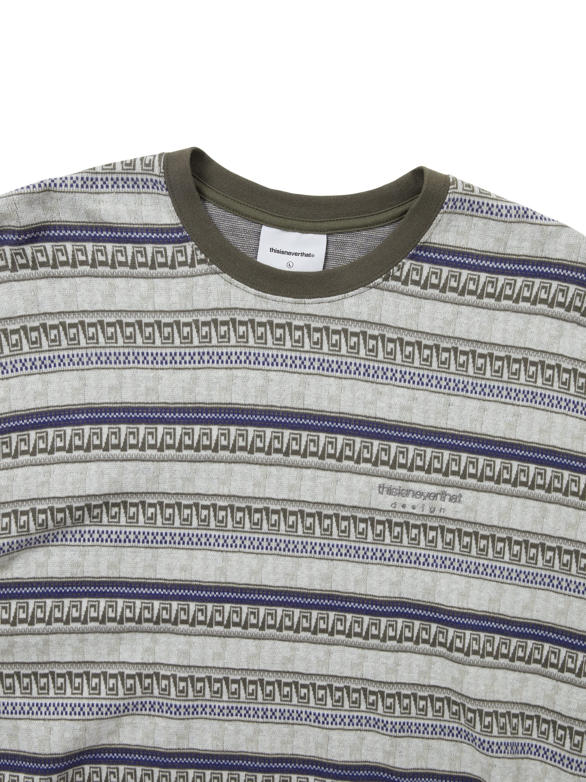 thisisneverthat - Pattern Striped L/S Tee (Ivory) product image 2 | TRAB K-Fashion Australia