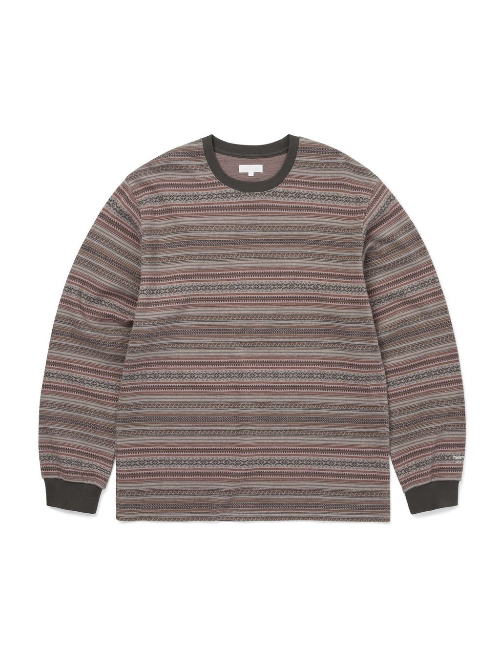 thisisneverthat - Pattern Striped L/S Tee (Brown) product image 1 | TRAB K-Fashion Australia
