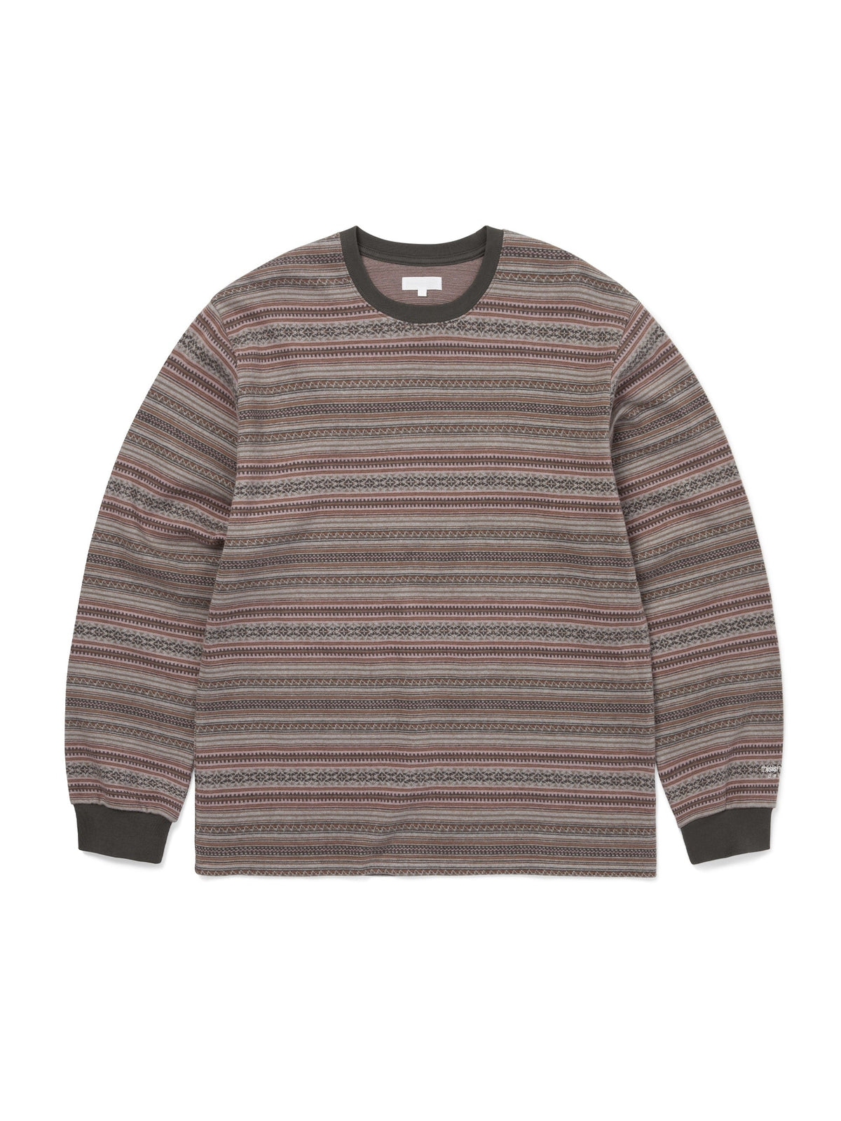 thisisneverthat - Pattern Striped L/S Tee (Brown) product image 1 | TRAB K-Fashion Australia