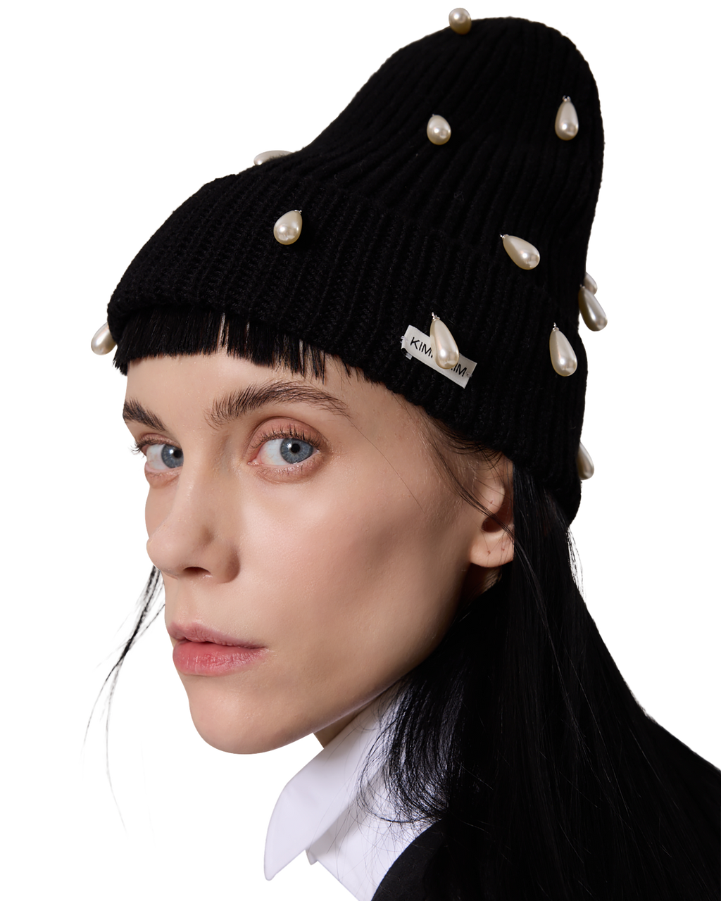 Kimhe Kim - Pearl Embellished Beanie (Black) product image 8 | TRAB K-Fashion Australia
