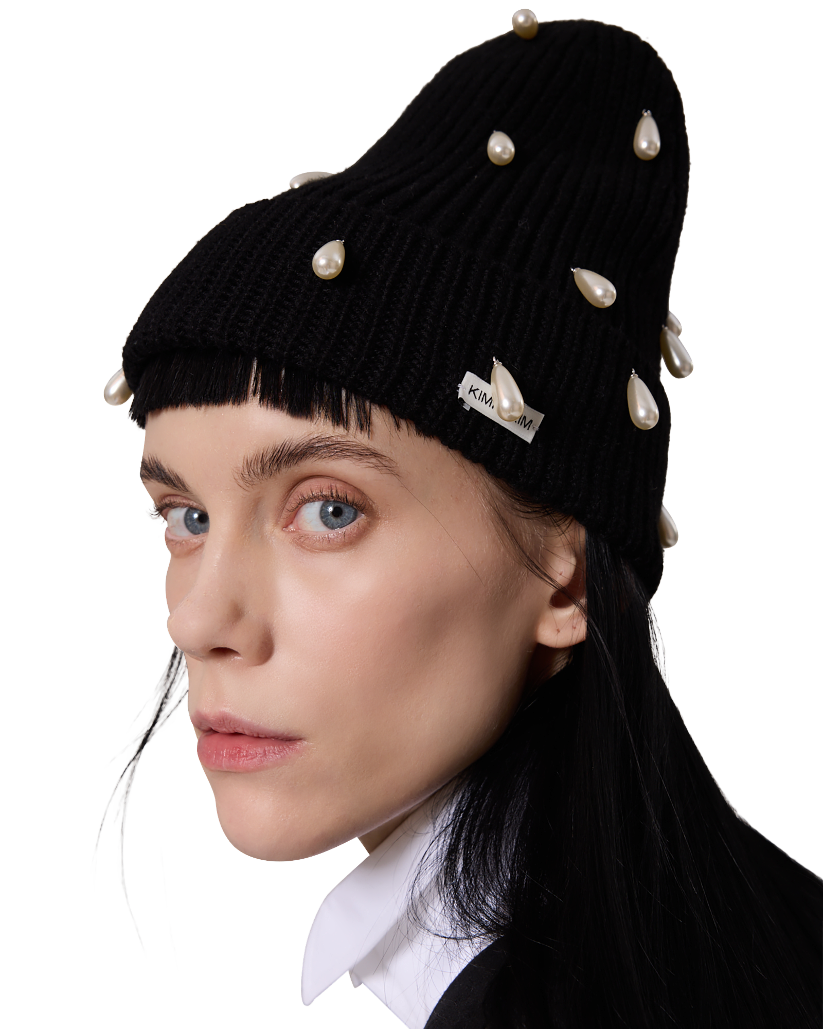 Kimhe Kim - Pearl Embellished Beanie (Black) product image 8 | TRAB K-Fashion Australia