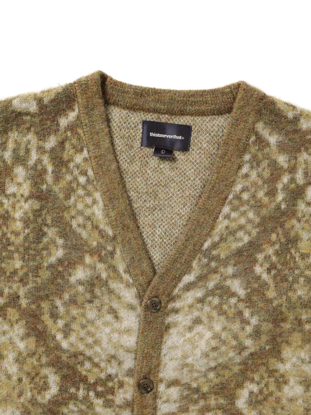 thisisneverthat - Python Jacquard Knit Cardigan (Brown) product image 2 | TRAB K-Fashion Australia