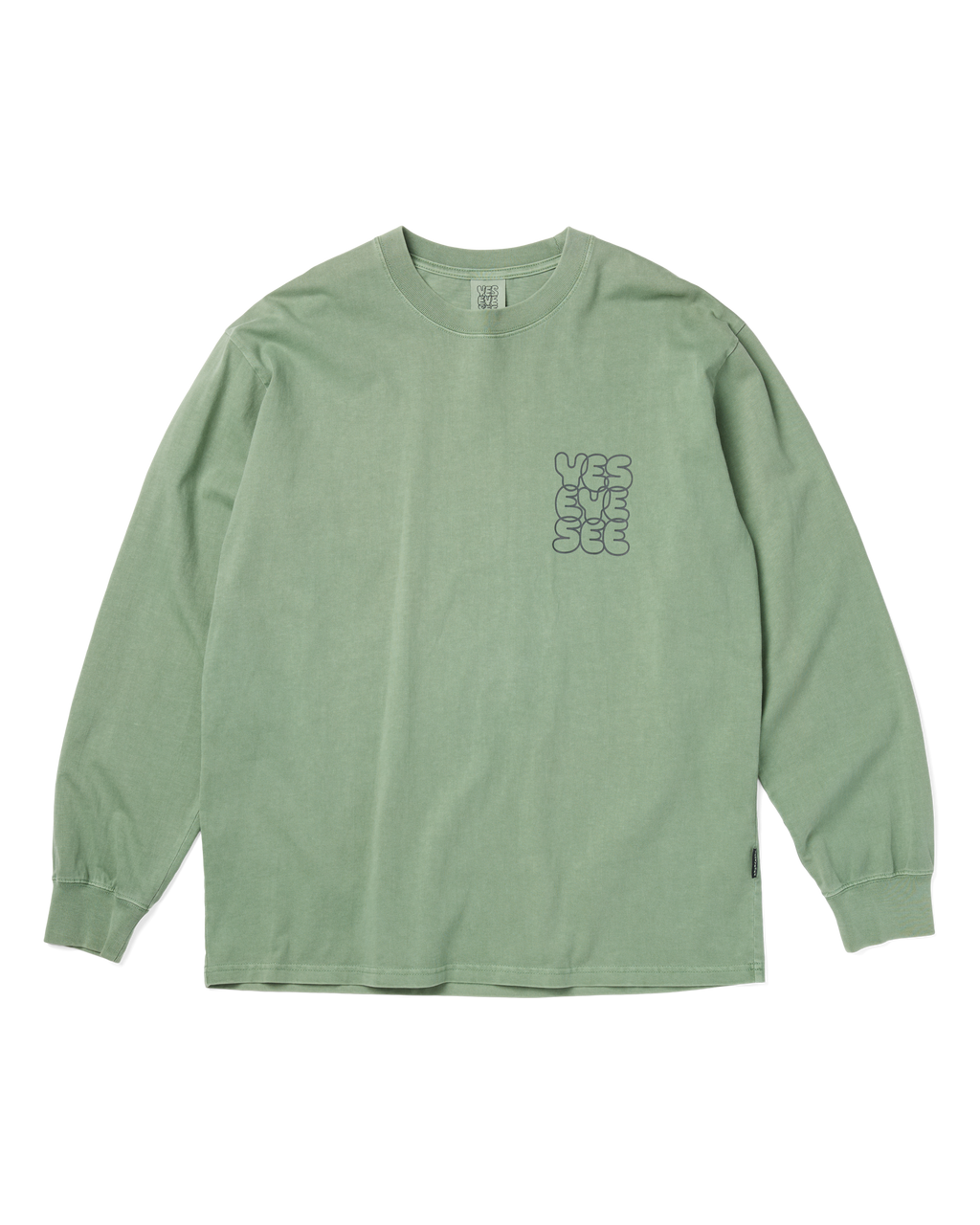 yeseyesee - Pigment C-Logo L/S (Green) product image 1 | TRAB K-Fashion Australia