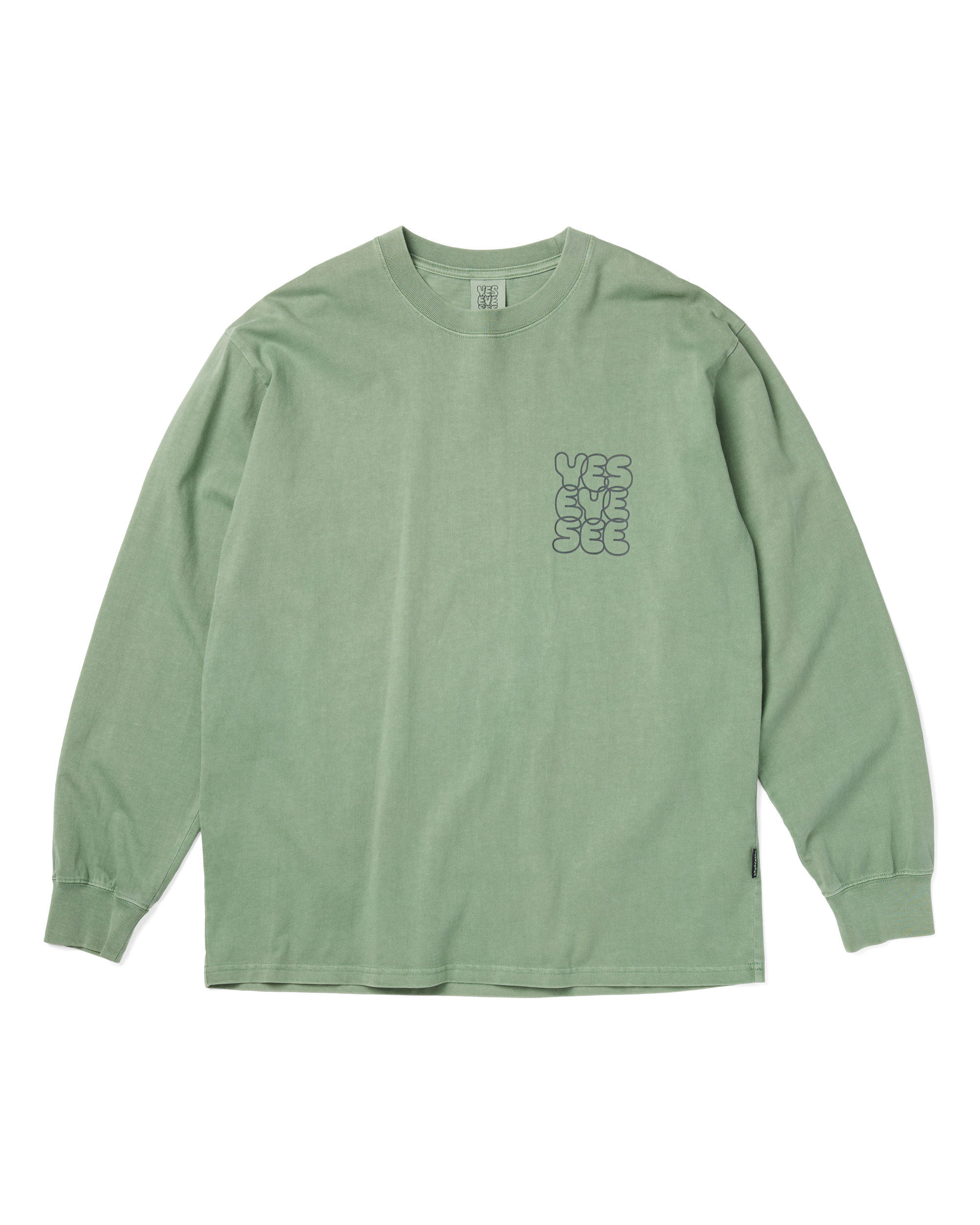 yeseyesee - Pigment C-Logo L/S (Green) product image 1 | TRAB K-Fashion Australia