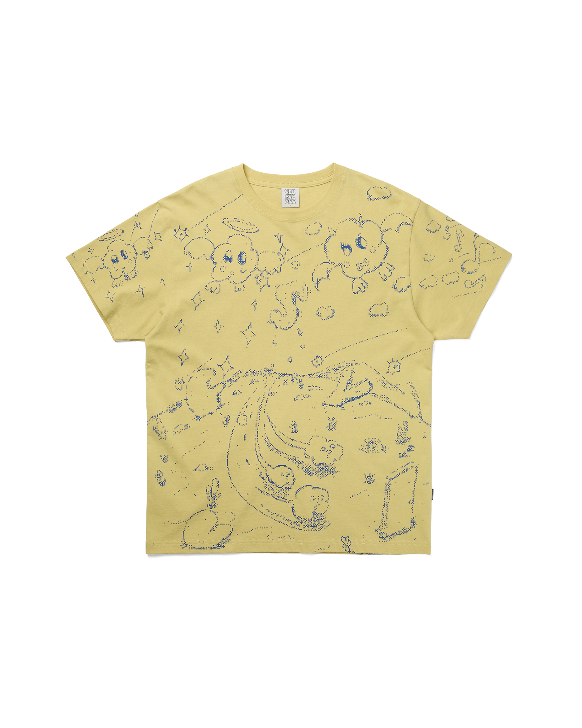 yeseyesee - Pixel World Tee (Light Mustard) product image 1 | TRAB K-Fashion Australia