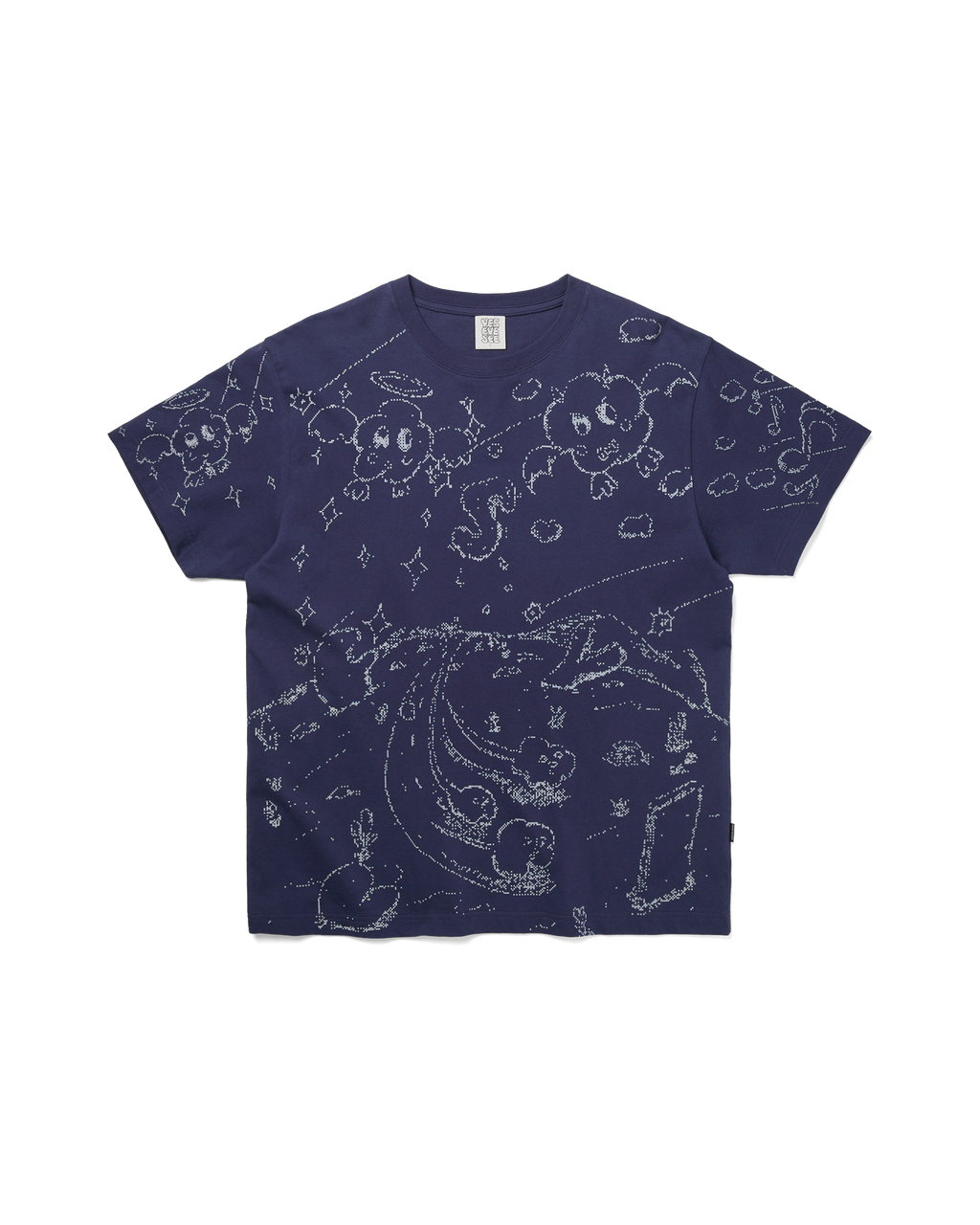 yeseyesee - Pixel World Tee (Light Navy) product image 1 | TRAB K-Fashion Australia