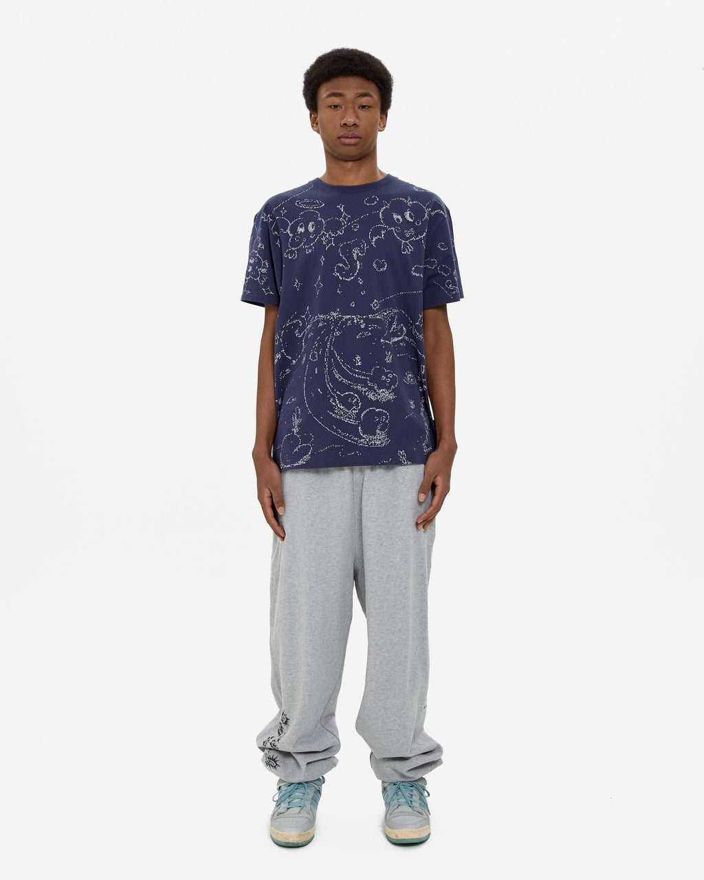 yeseyesee - Pixel World Tee (Light Navy) product image 8 | TRAB K-Fashion Australia