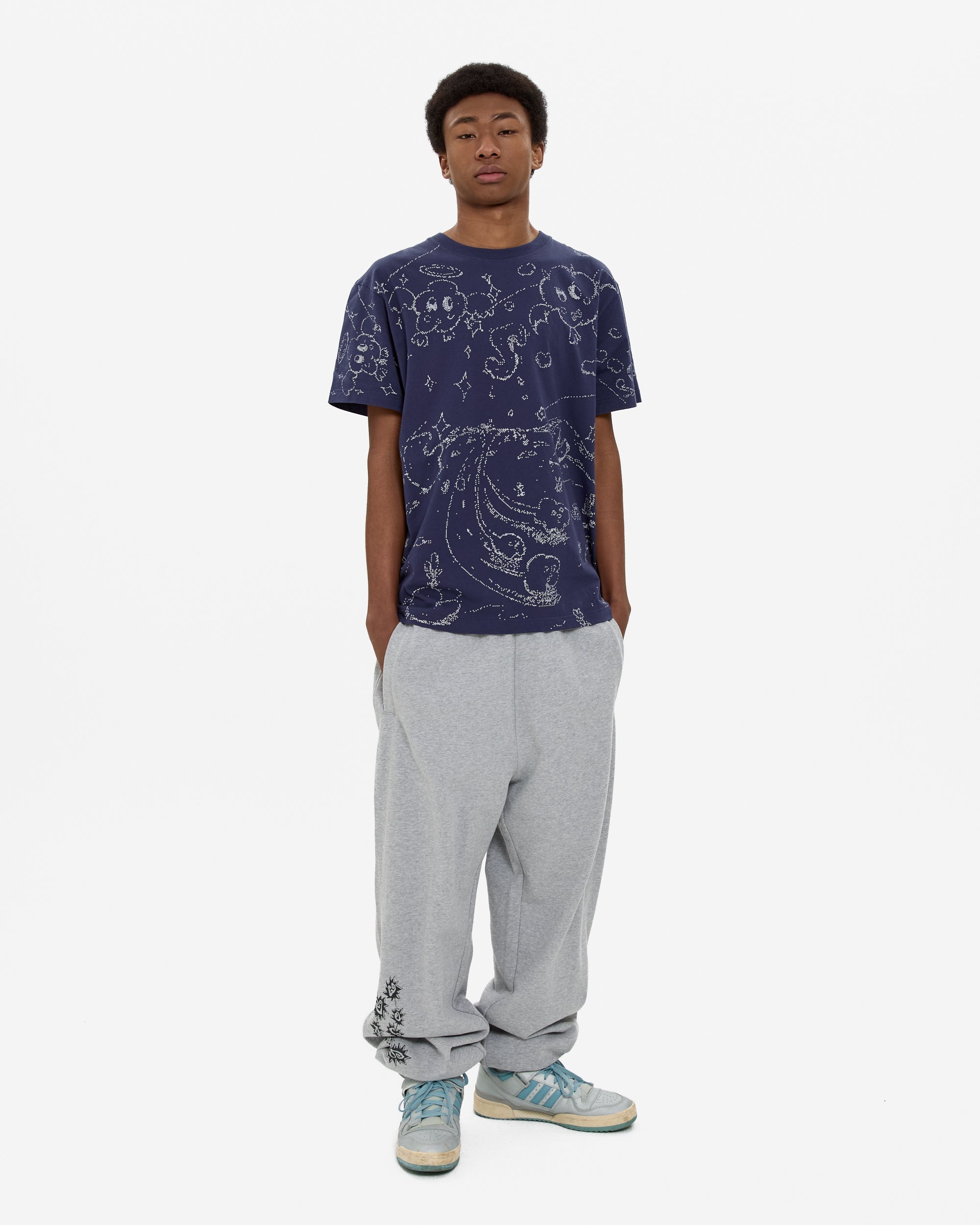 yeseyesee - Pixel World Tee (Light Navy) product image 10 | TRAB K-Fashion Australia