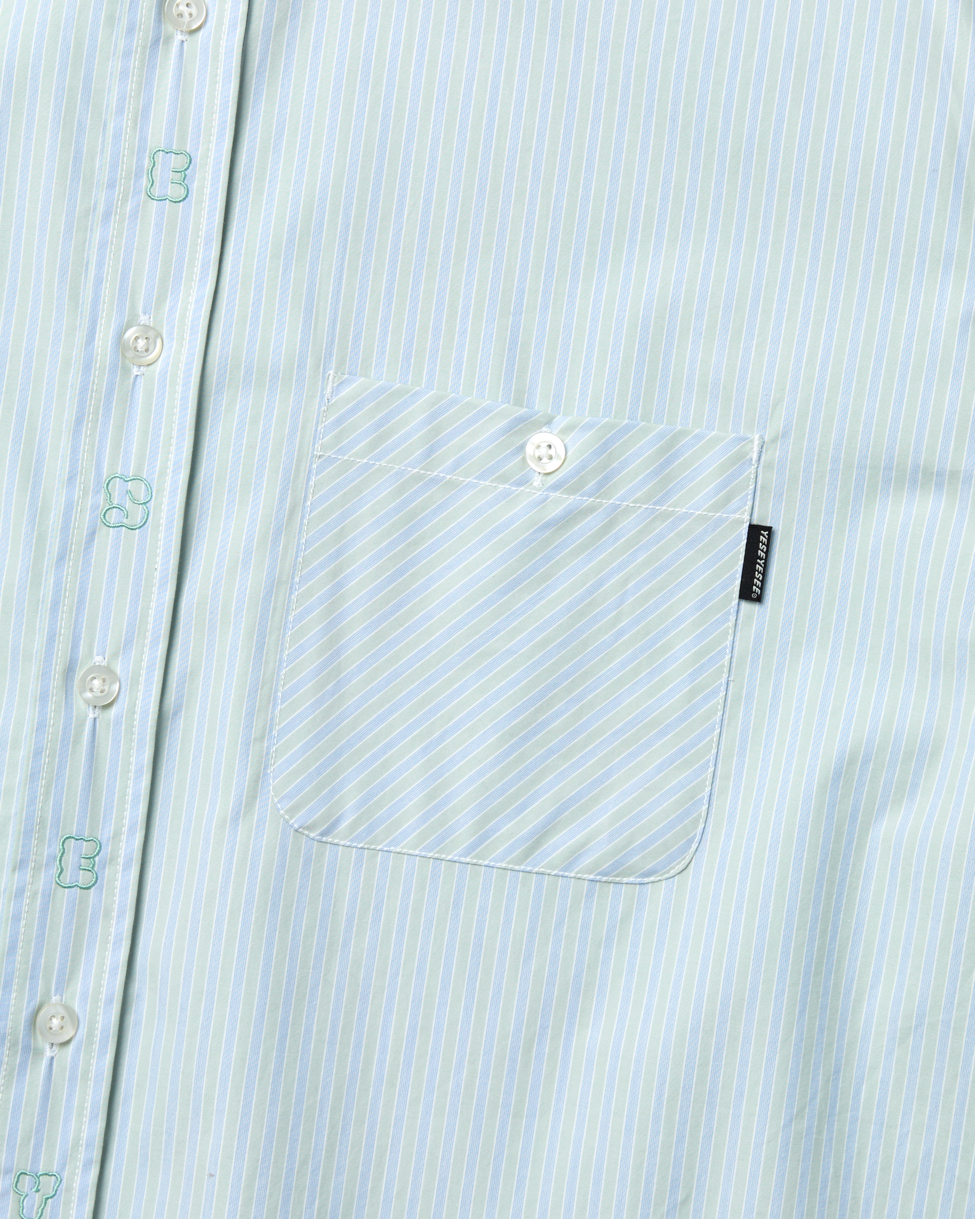 yeseyesee - Plop Stripe Shirt (Mint) product image 5 | TRAB K-Fashion Australia