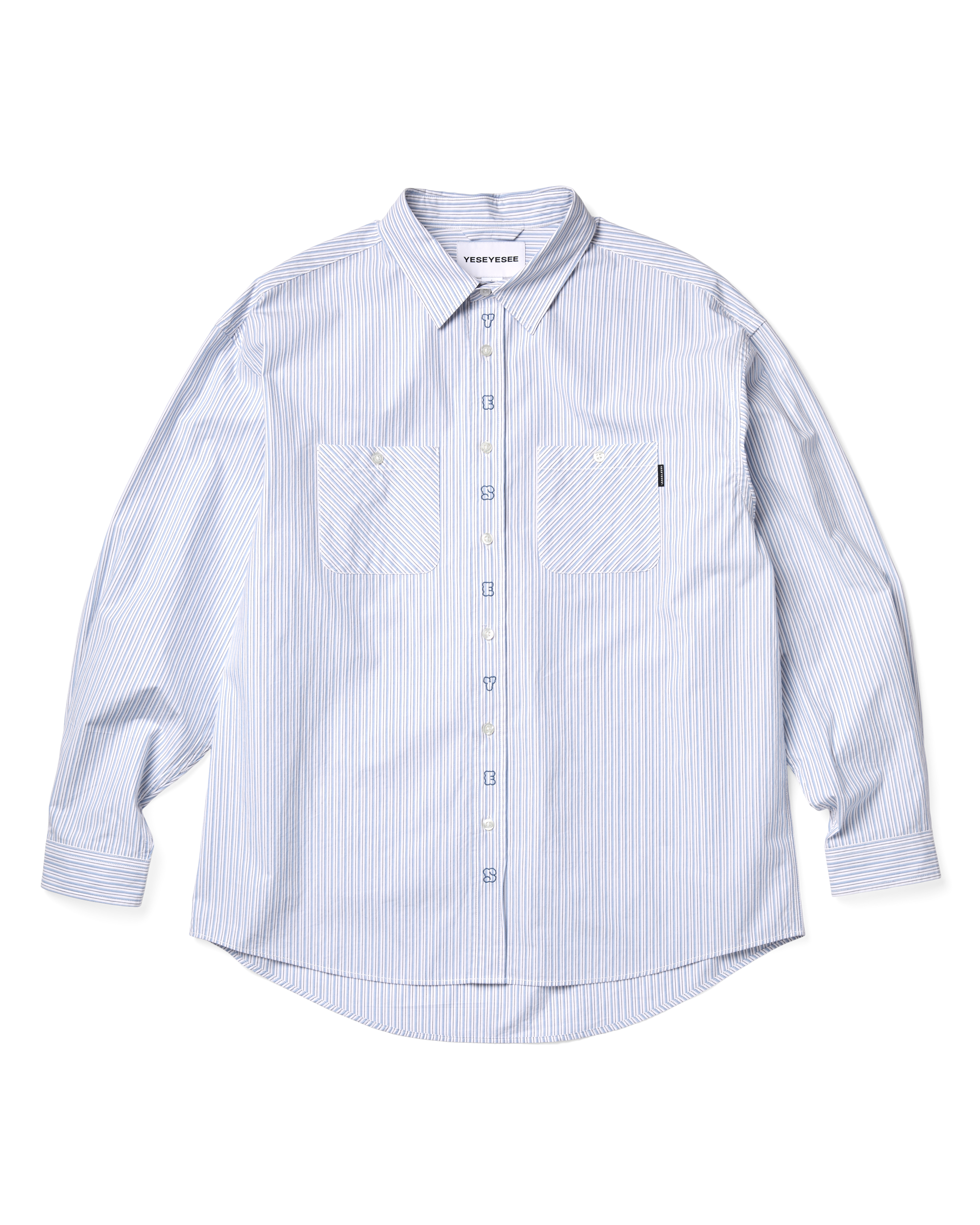yeseyesee - Plop Stripe Shirt (White) product image 1 | TRAB K-Fashion Australia