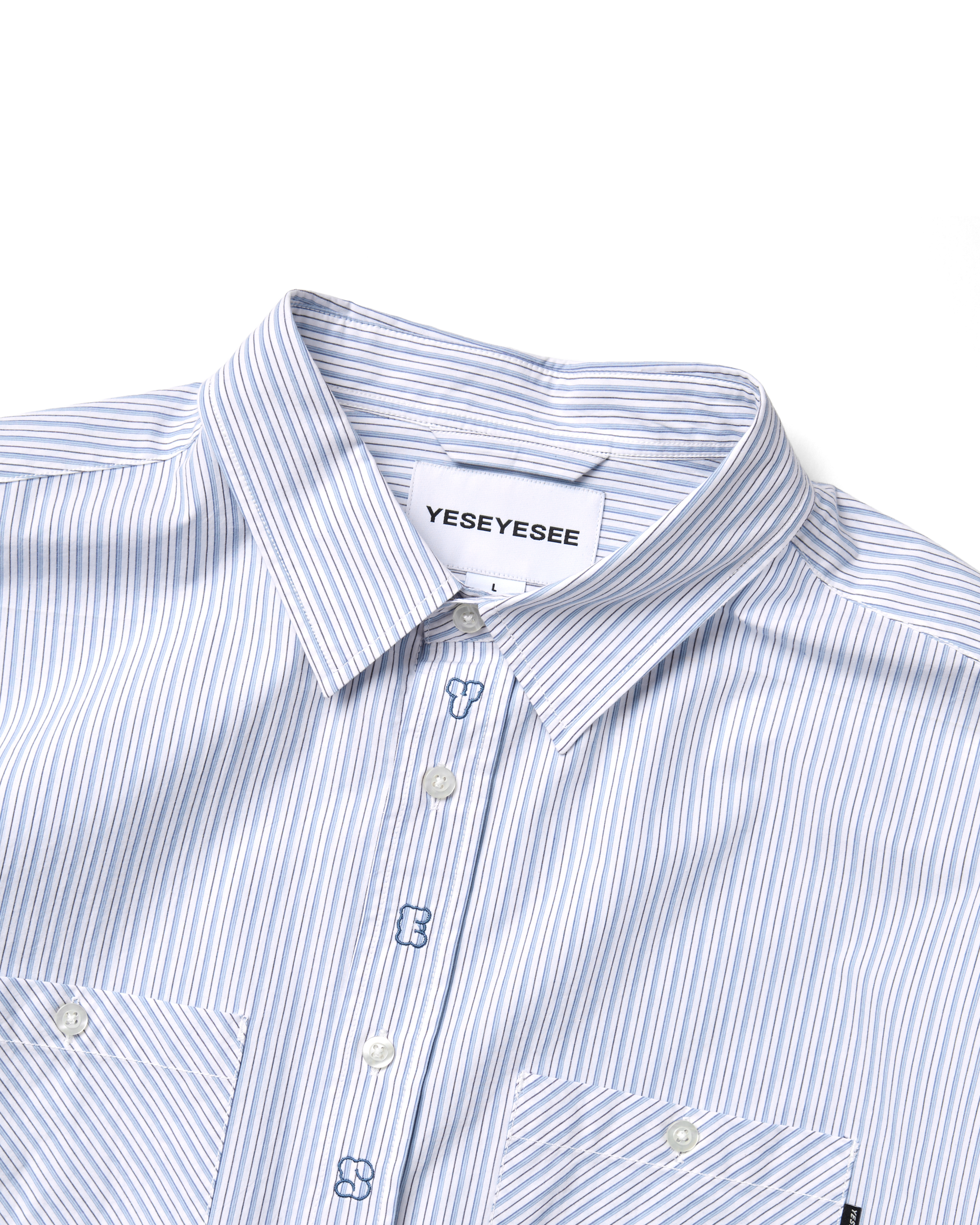 yeseyesee - Plop Stripe Shirt (White) product image 3 | TRAB K-Fashion Australia