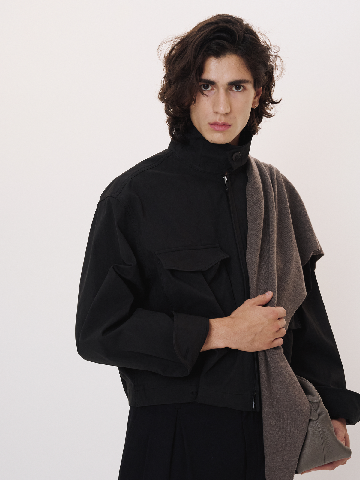 Recto - Pocket Detail Crop Jacket (Black) product image 2 | TRAB K-Fashion Australia
