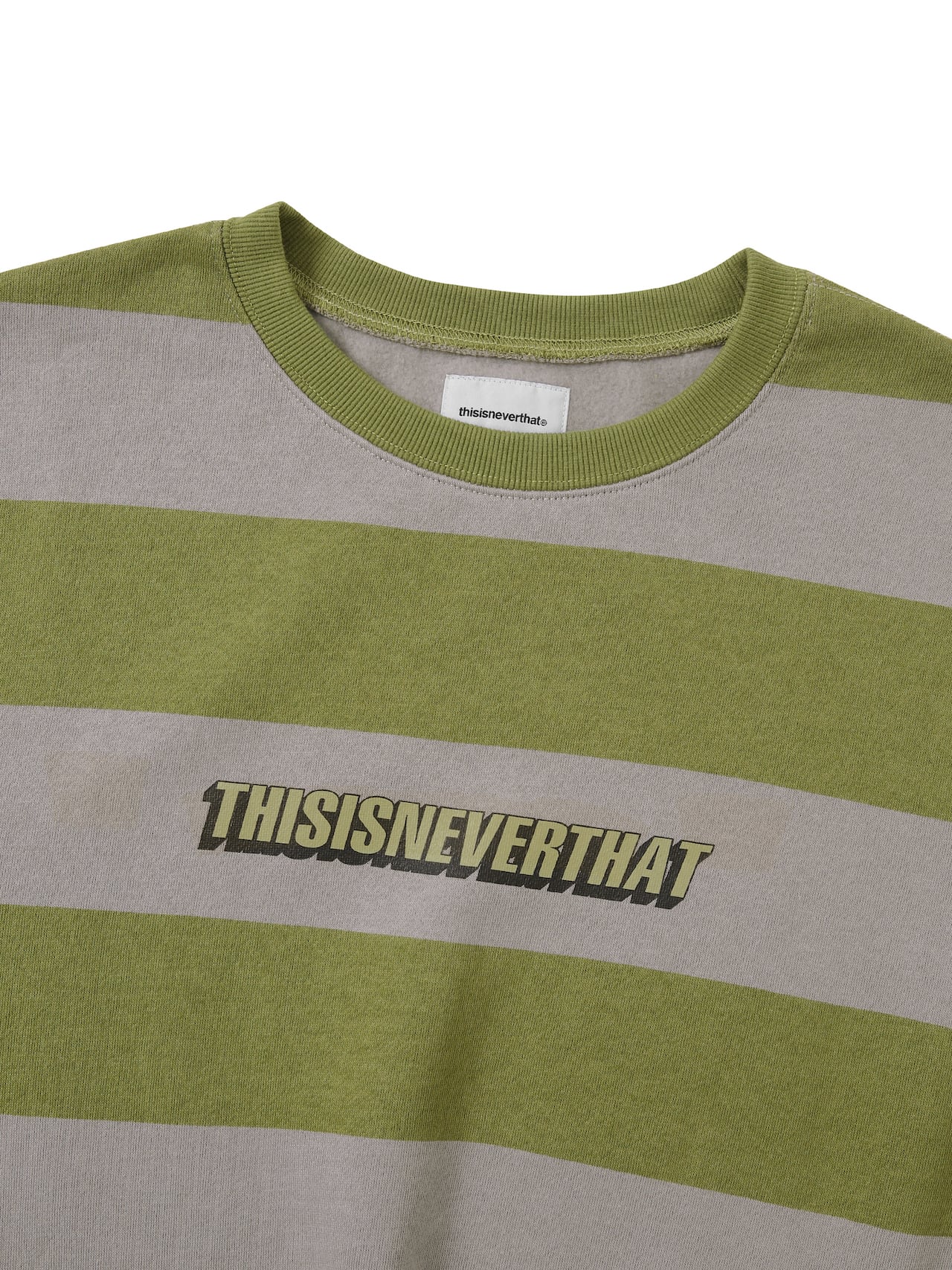 thisisneverthat - Printed Stripe Crewneck (Grey) product image 2 | TRAB K-Fashion Australia