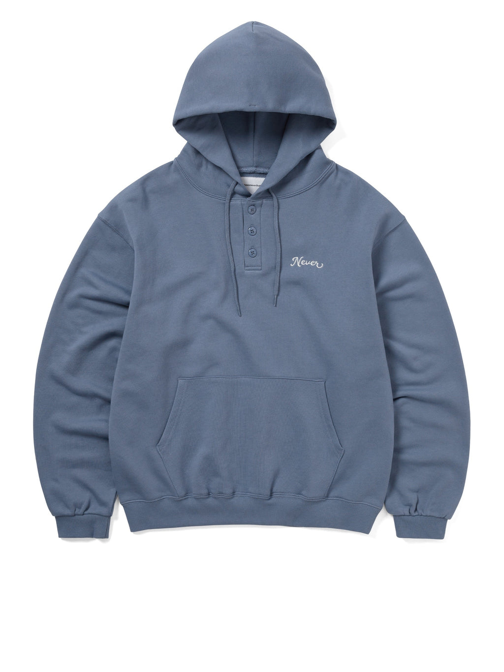 thisisneverthat - Quarter Button Hoodie (Steel Blue) product image 1 | TRAB K-Fashion Australia