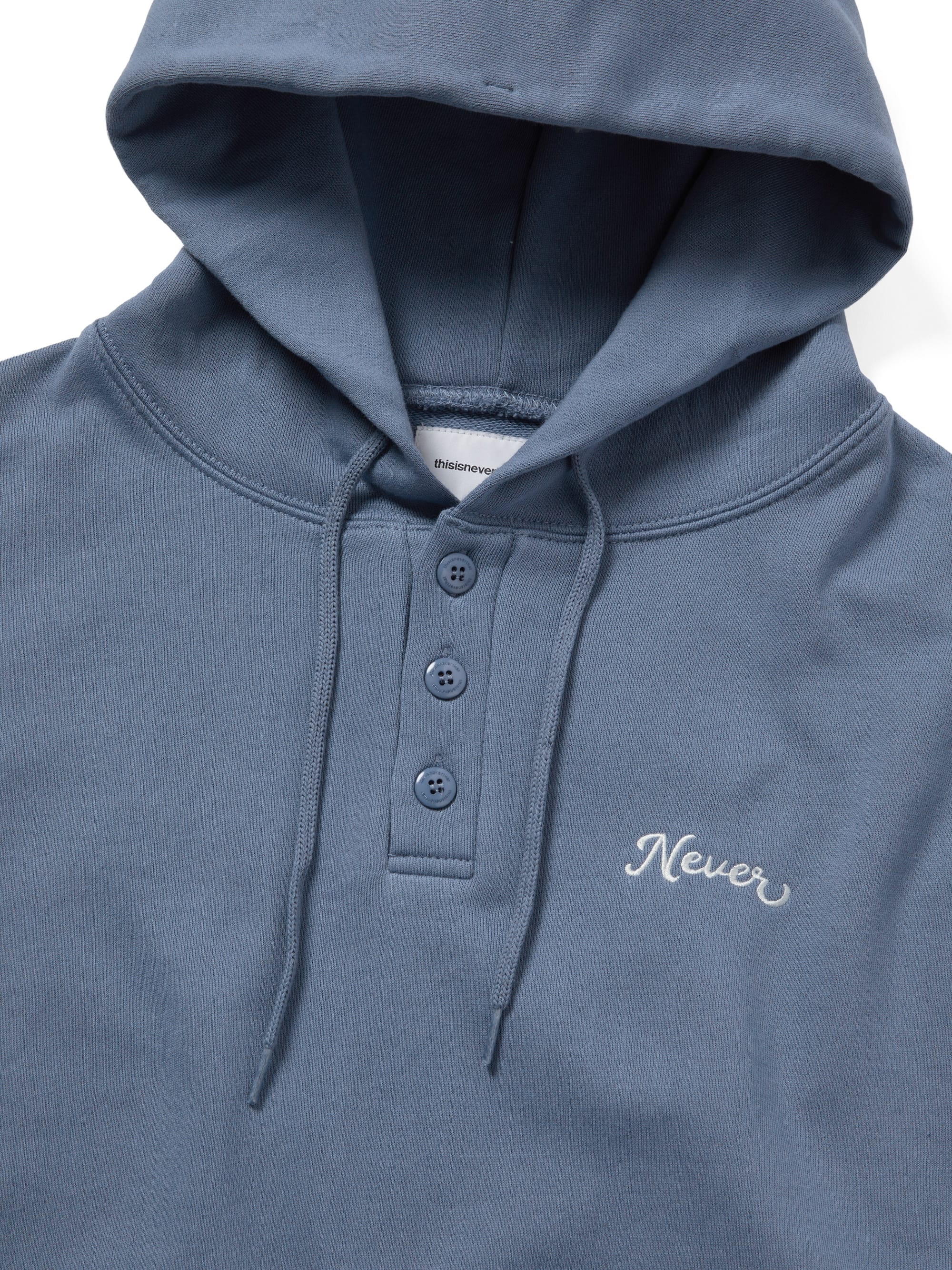 thisisneverthat - Quarter Button Hoodie (Blue) product image 2 | TRAB K-Fashion Australia