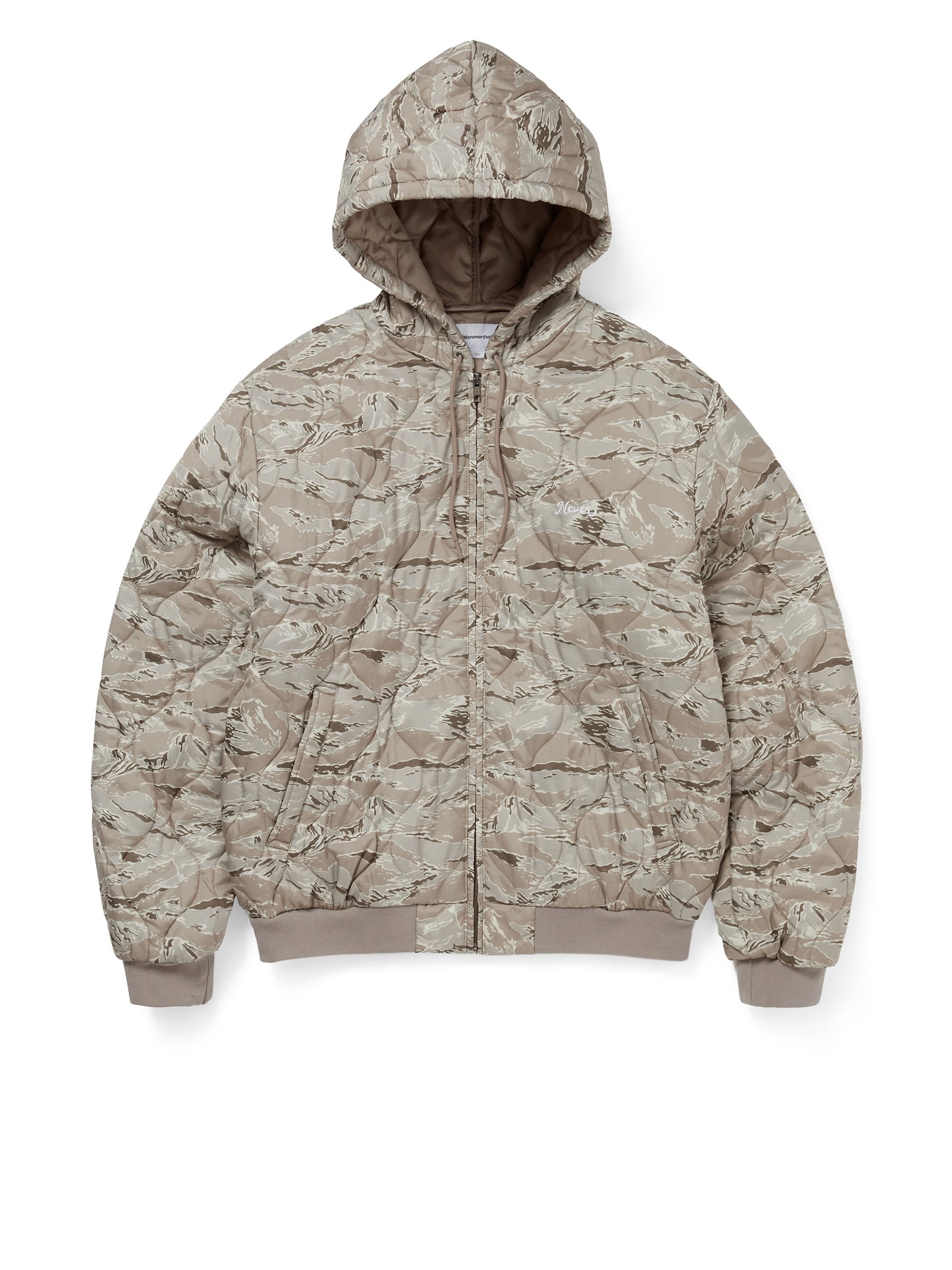 thisisneverthat - Quilted Hooded Jacket (beige) product image 1 | TRAB K-Fashion Australia