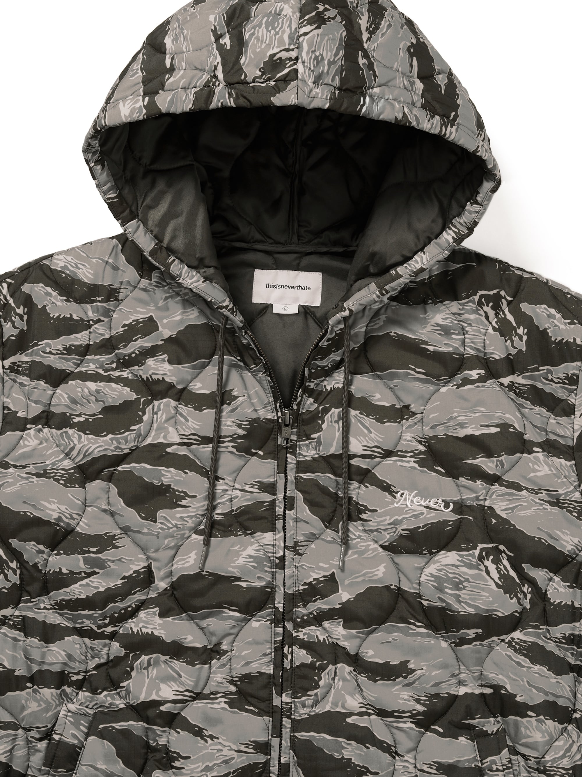 thisisneverthat - Quilted Hooded Jacket (olive) product image 2 | TRAB K-Fashion Australia