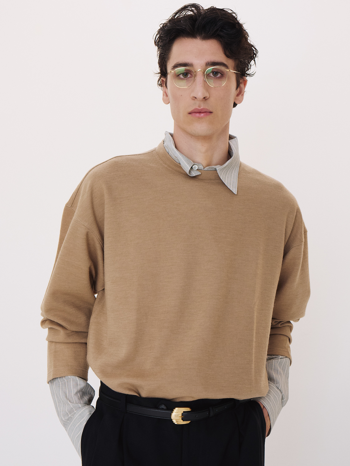 Recto - Wool Blend Oversized Top (Camel) product image 2 | TRAB K-Fashion Australia