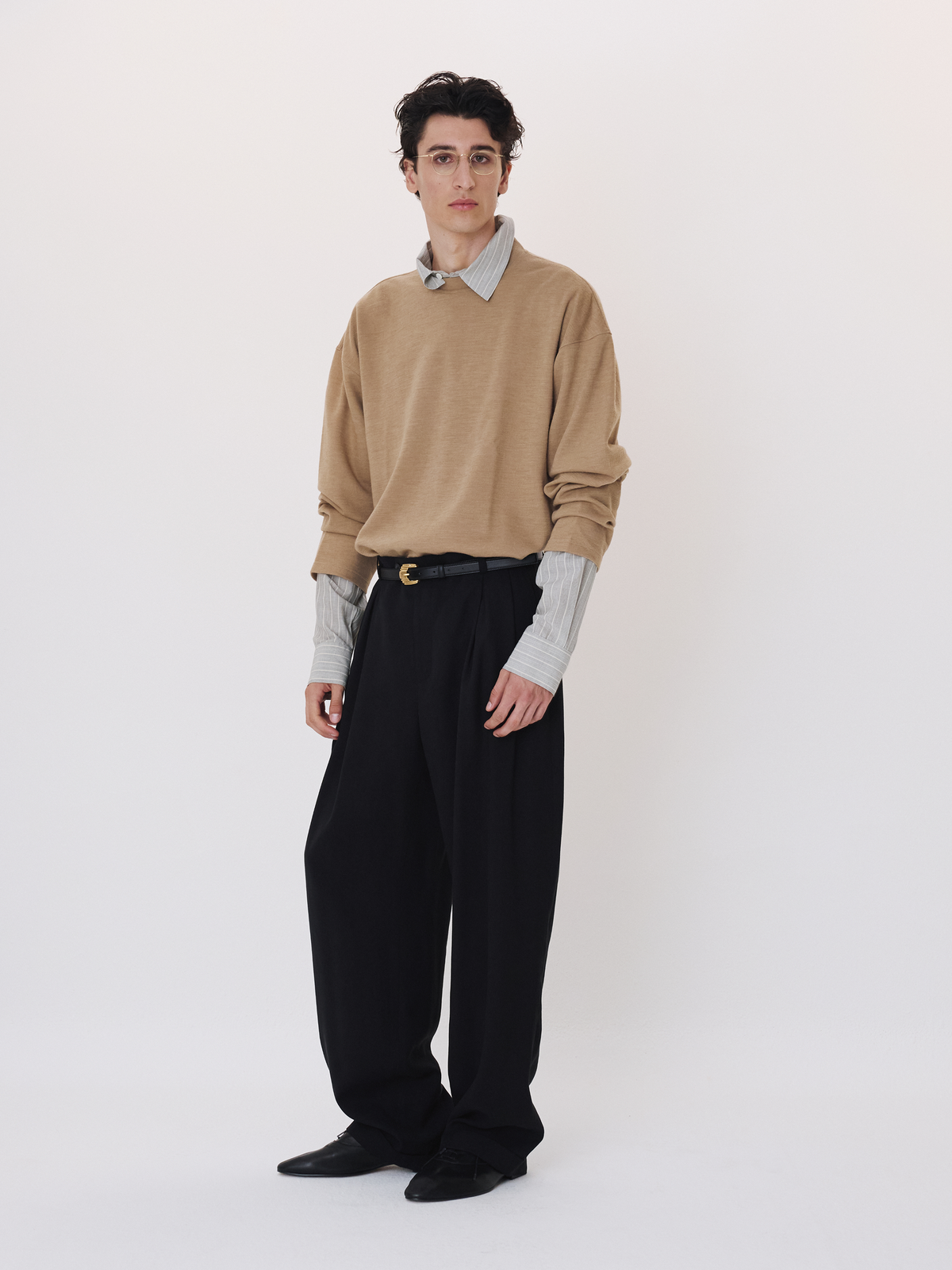 Recto - Wool Blend Oversized Top (Camel) product image 1 | TRAB K-Fashion Australia