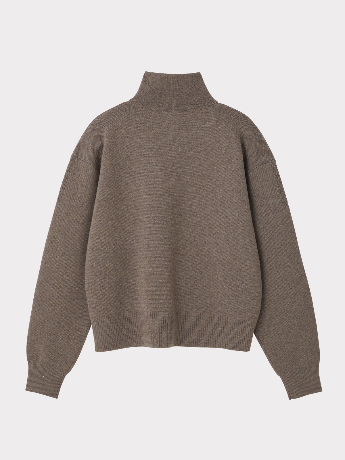Recto - Half Zip Knit Jumper (Taupe Brown) product image 6 | TRAB K-Fashion Australia