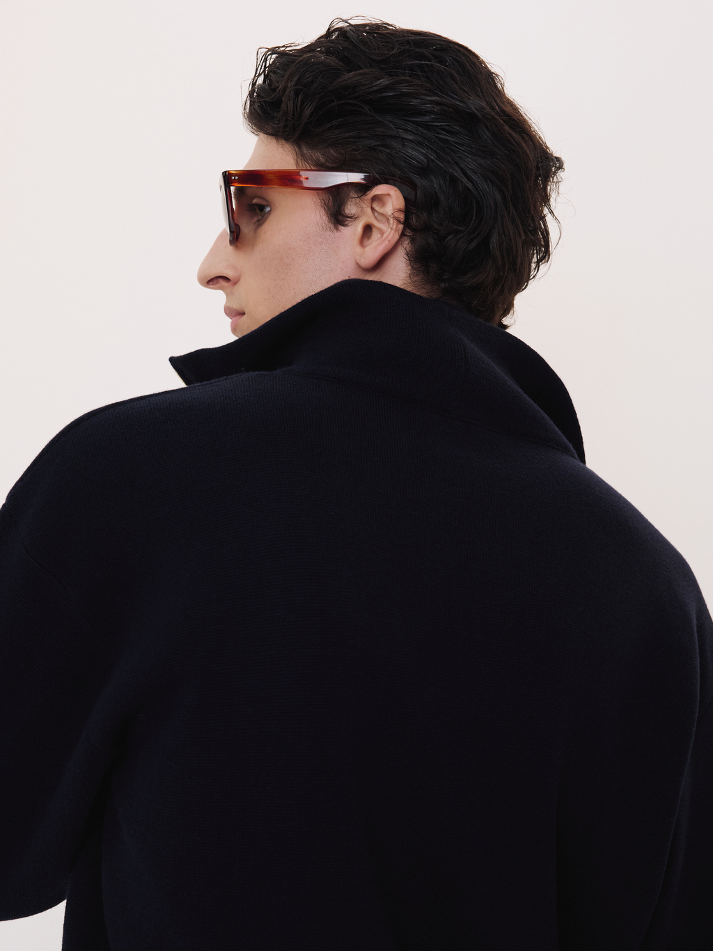 Recto - Half Zip Knit Jumper (Dark Navy) product image 4 | TRAB K-Fashion Australia