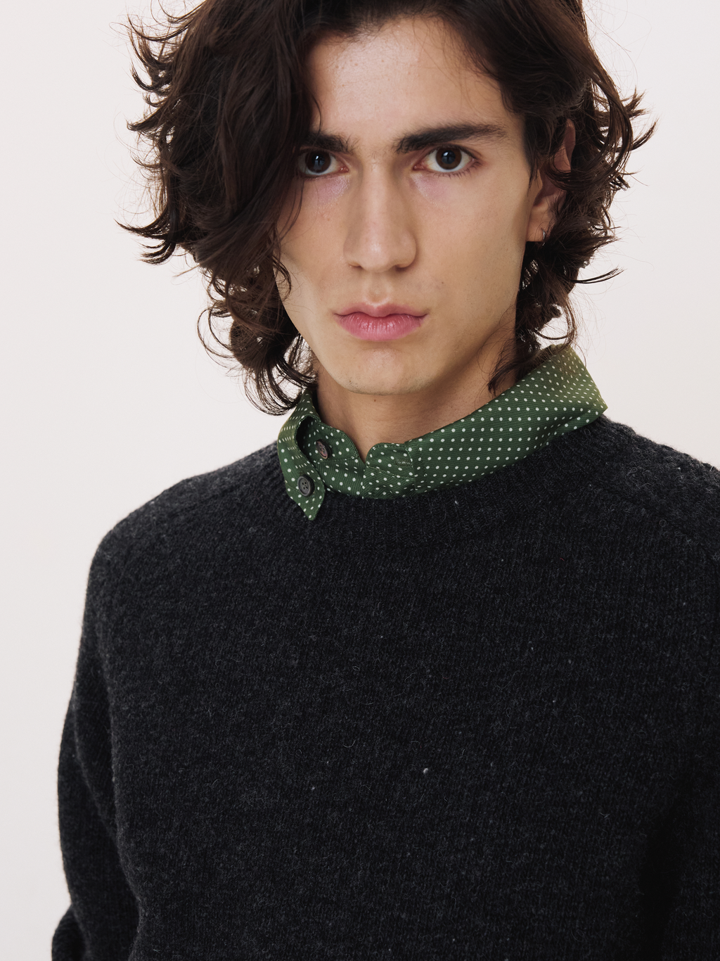 Recto - Shetland Wool Knit Top (Charcoal Grey) product image 3 | TRAB K-Fashion Australia