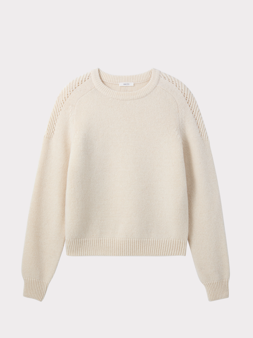 Recto - Shetland Wool Knit Top (Ivory) product image 4 | TRAB K-Fashion Australia