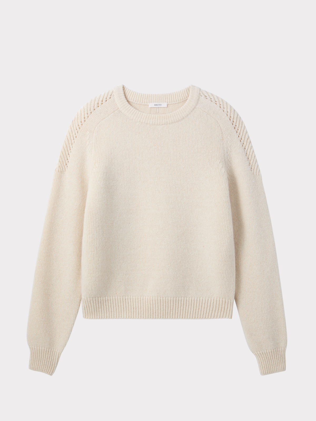 Recto - Shetland Wool Knit Top (Ivory) product image 4 | TRAB K-Fashion Australia