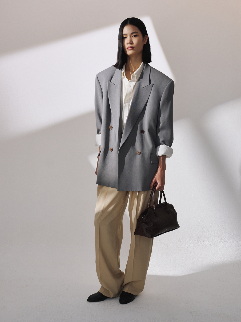 Recto - Classic Double Breasted Suit Jacket (Cool Grey) product image 2 | TRAB K-Fashion Australia