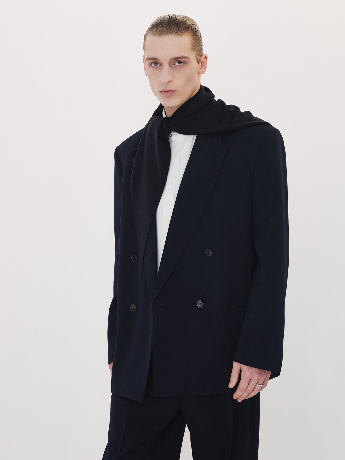 Recto - Classic Double Breasted Suit Jacket (Dark Navy) product image 2 | TRAB K-Fashion Australia