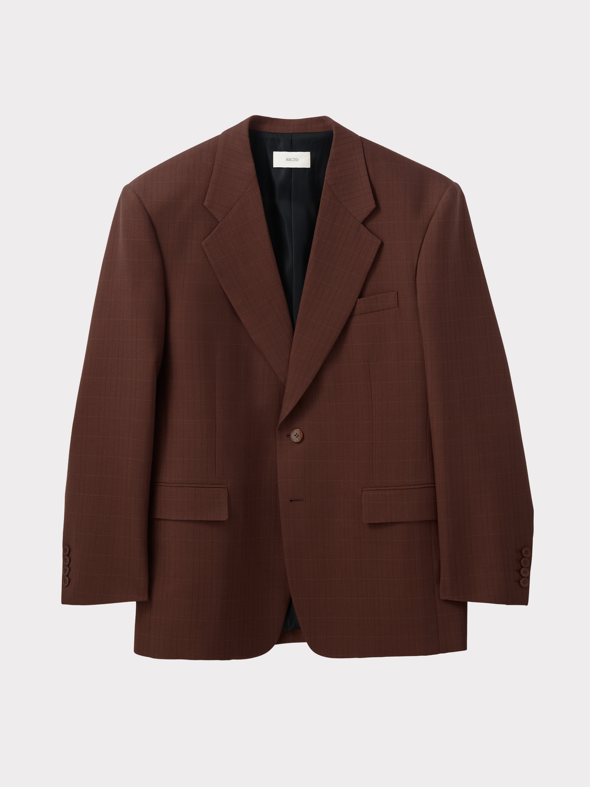 Recto - Vintage Check Tailored Jacket (Vintage Brown) product image 1 | TRAB K-Fashion Australia