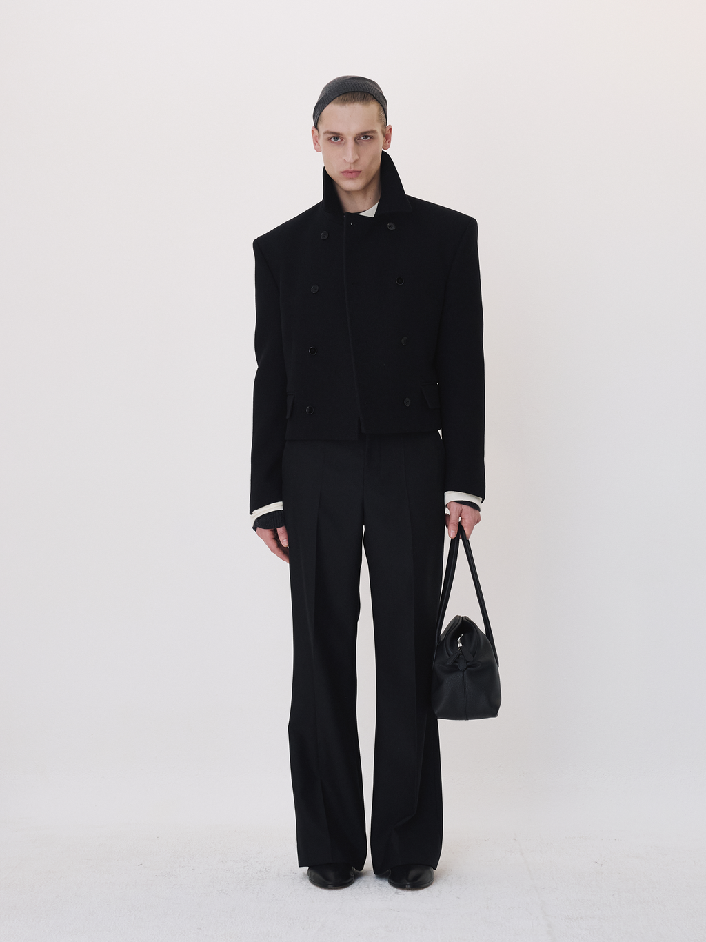 Recto - Signature Wool Blend Flared Pants (Black) product image 1 | TRAB K-Fashion Australia