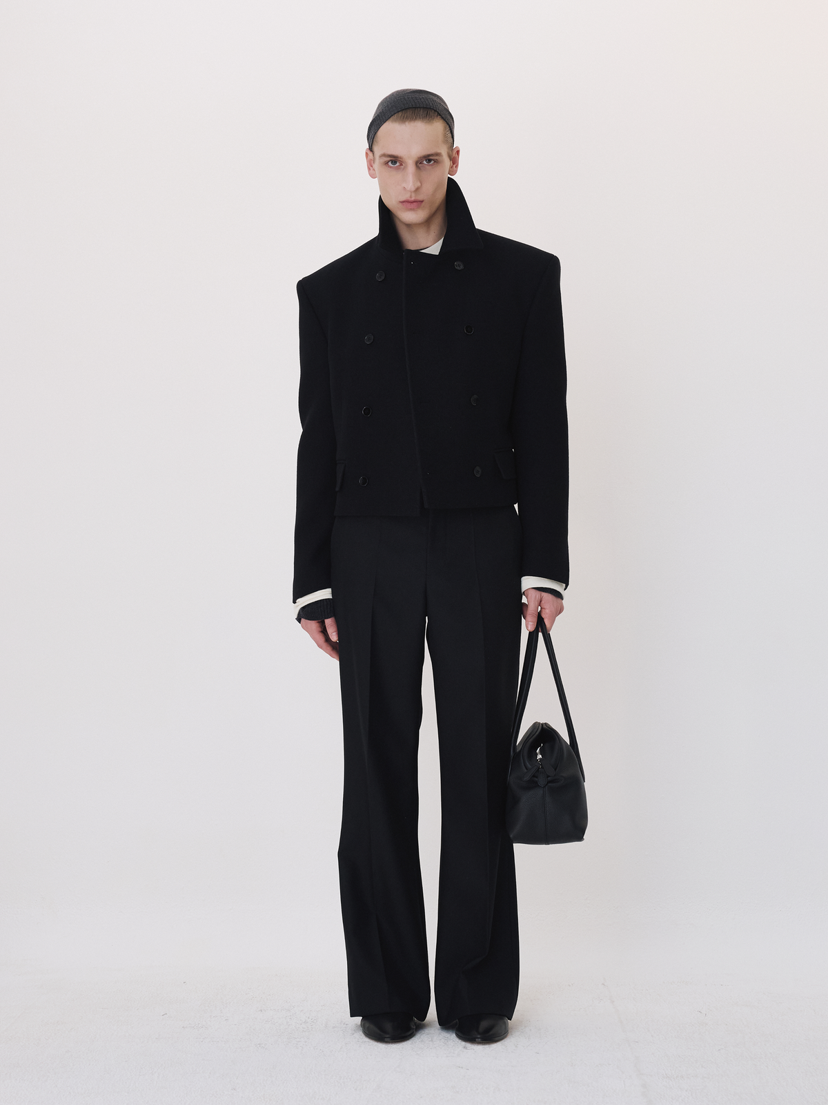 Recto - Signature Wool Blend Flared Pants (Black) product image 1 | TRAB K-Fashion Australia