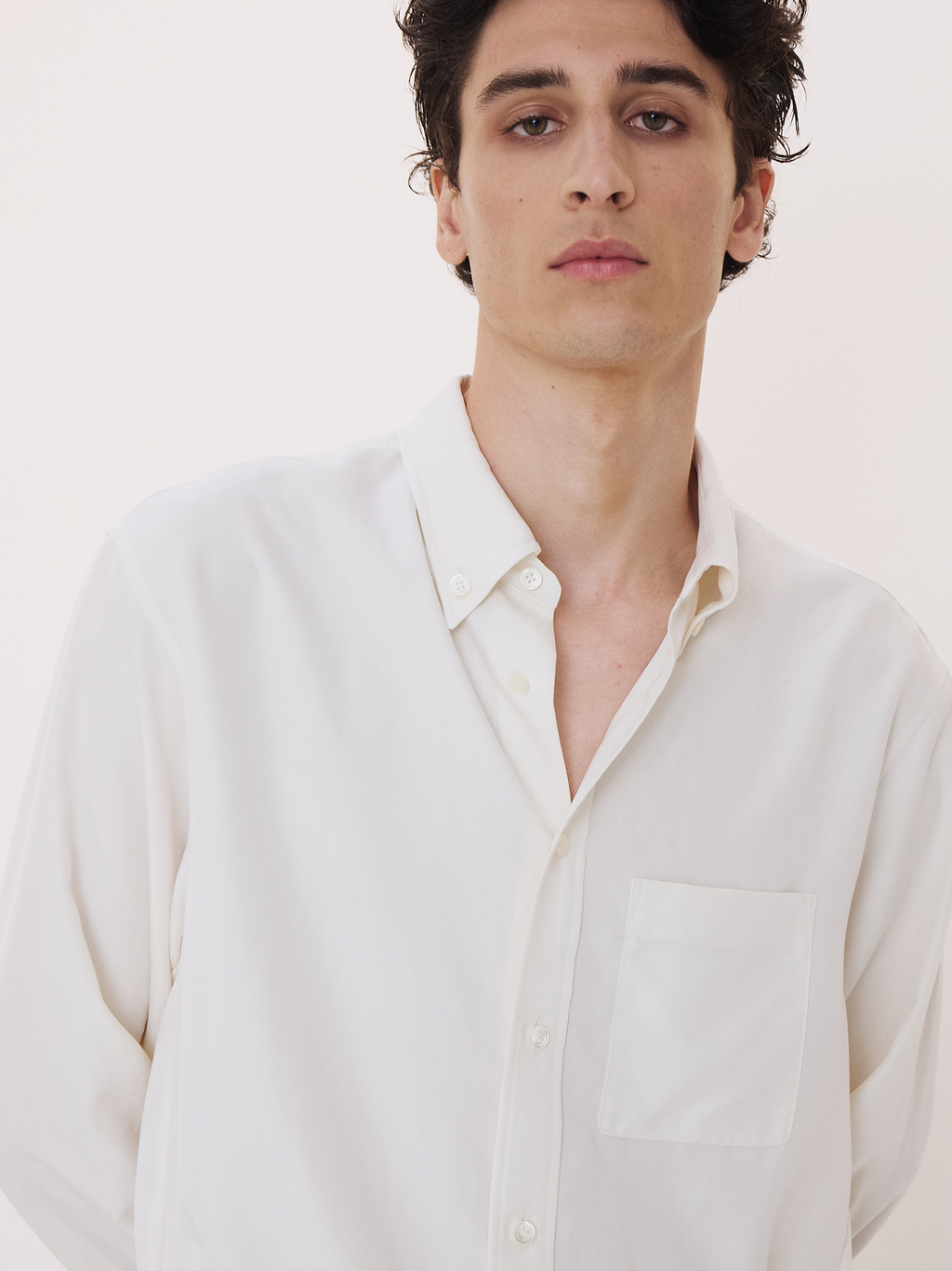 Recto - Classic Fluid Shirt (Bean Ivory) product image 1 | TRAB K-Fashion Australia