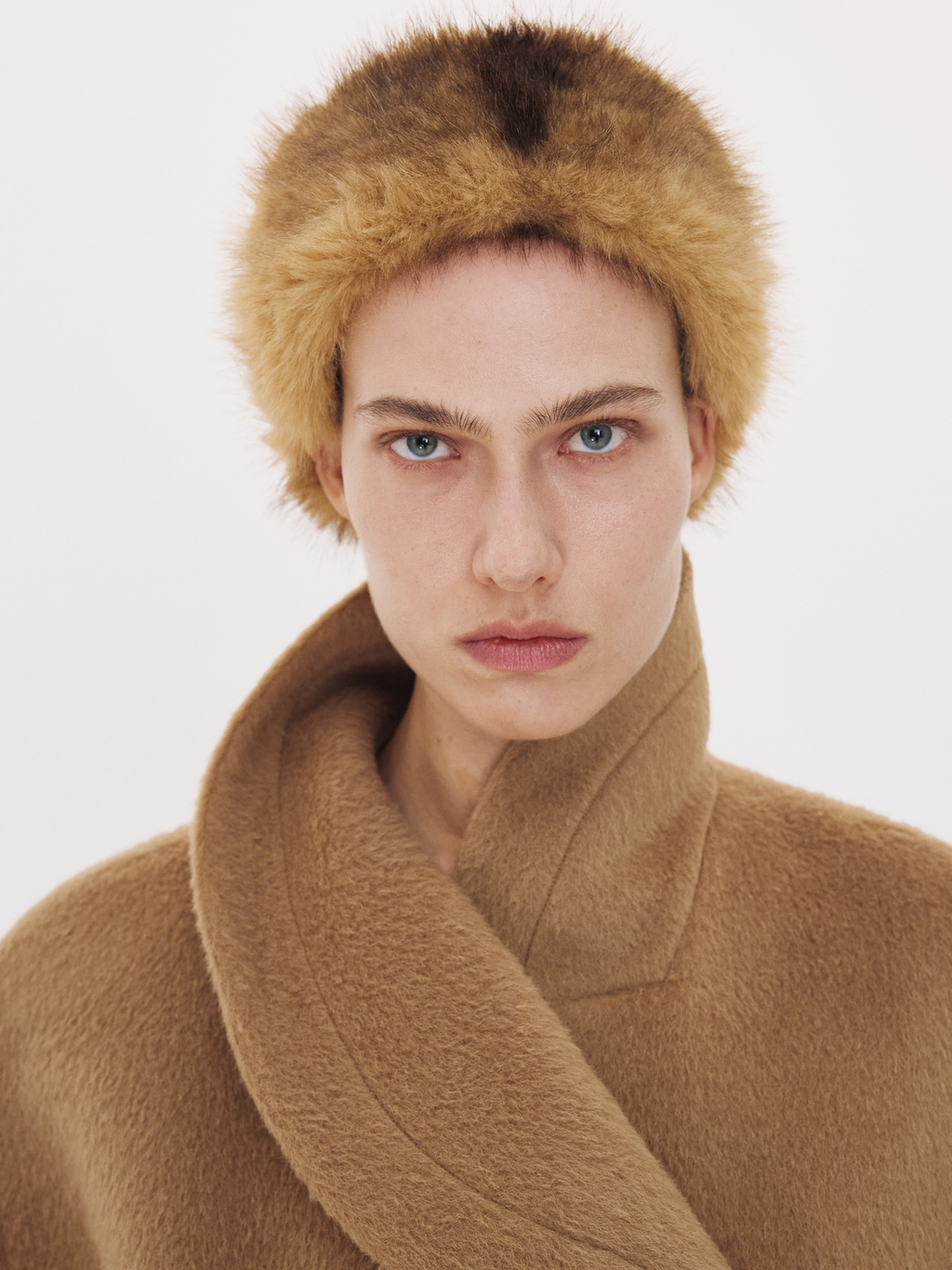 Recto - Faux Fur Hair Band (Dark Beige) product image 1 | TRAB K-Fashion Australia