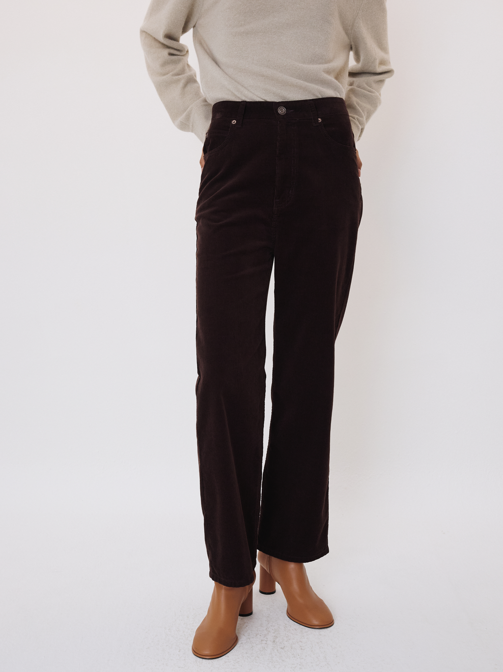 Recto - Straight Corduroy Pants (Brown) product image 1 | TRAB K-Fashion Australia