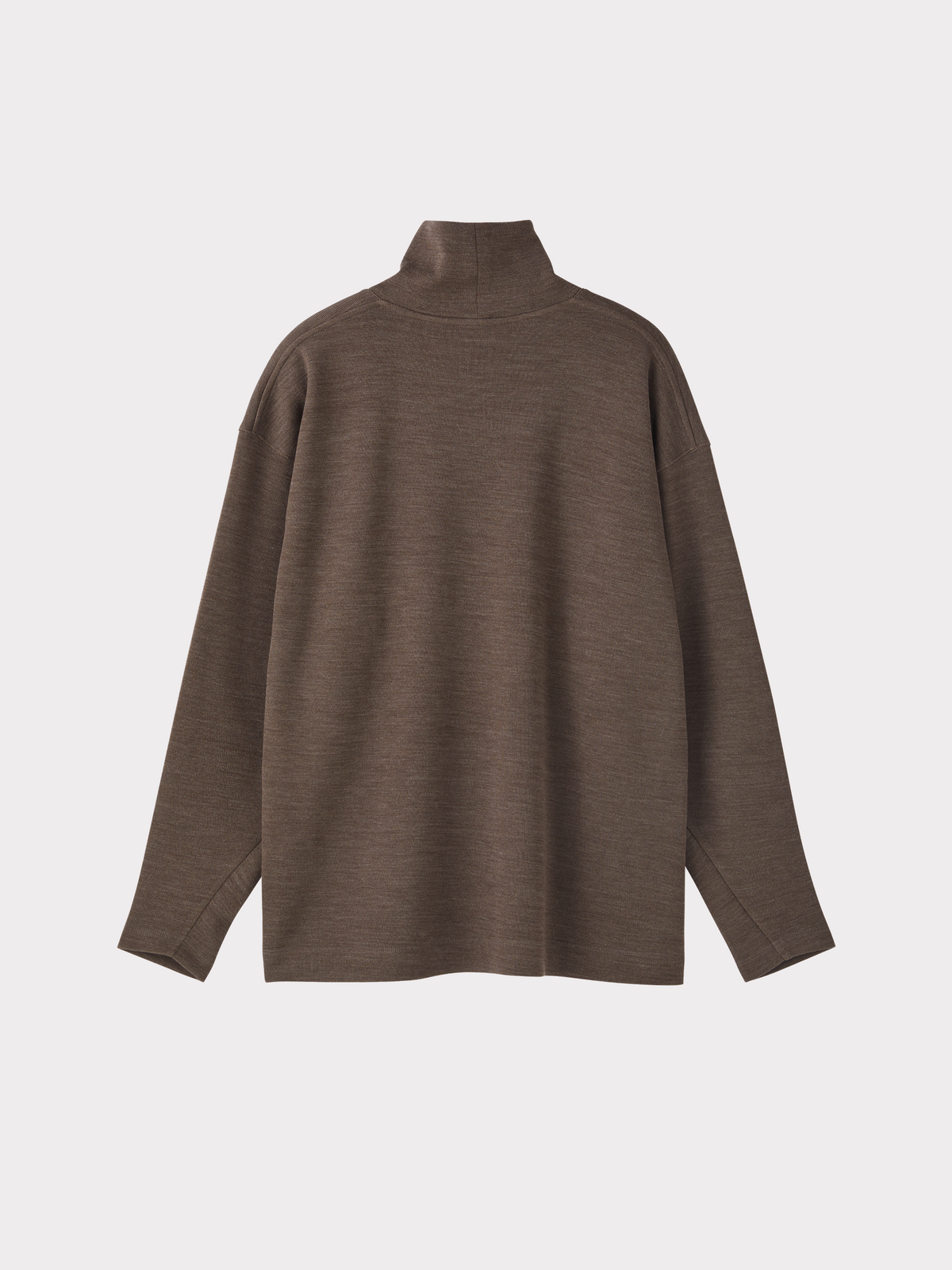 Recto - High Neck Wool Jersey Top (Taupe Brown) product image 6 | TRAB K-Fashion Australia
