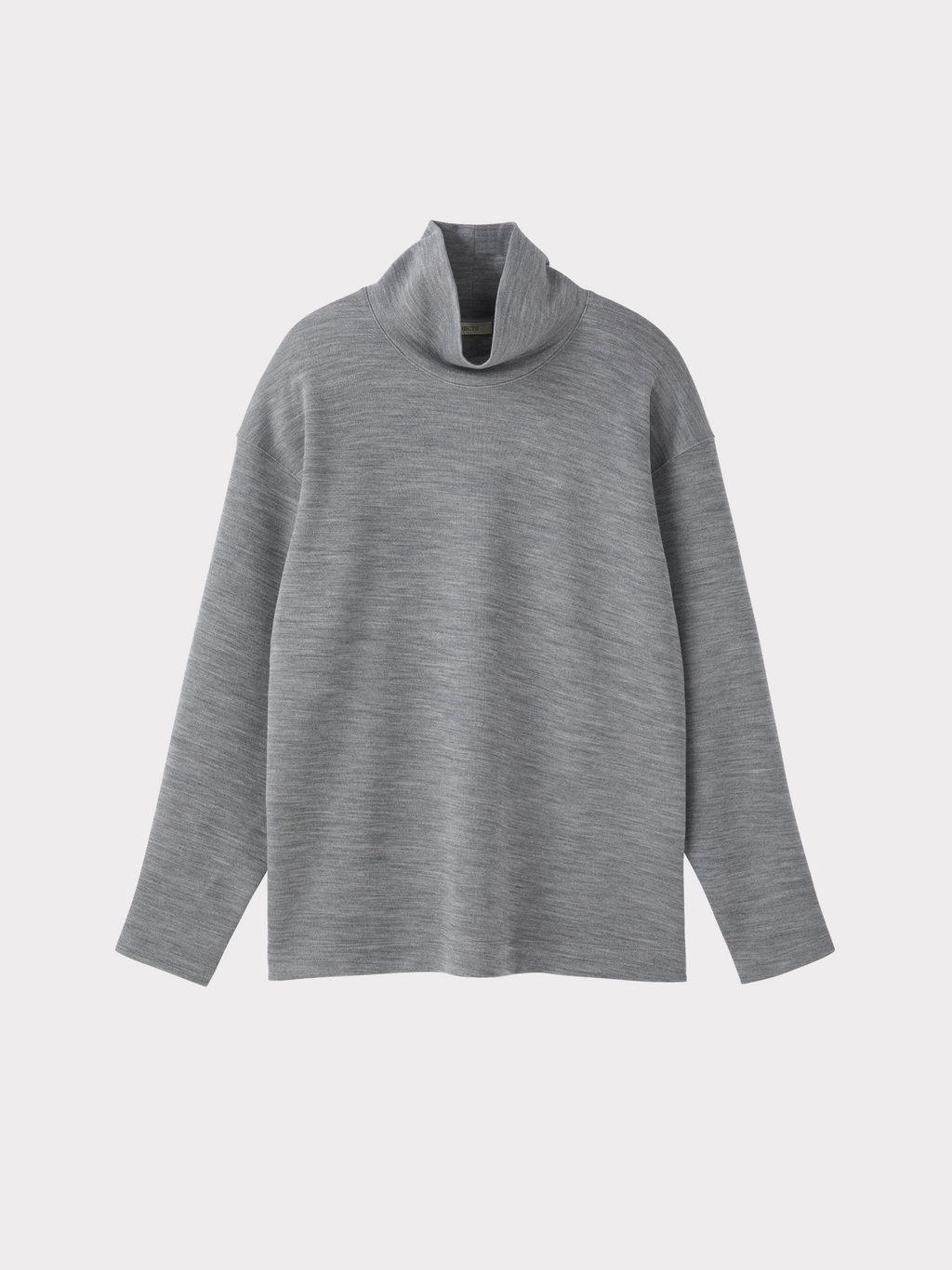 Recto - High Neck Wool Jersey Top (Melange Grey) product image 5 | TRAB K-Fashion Australia