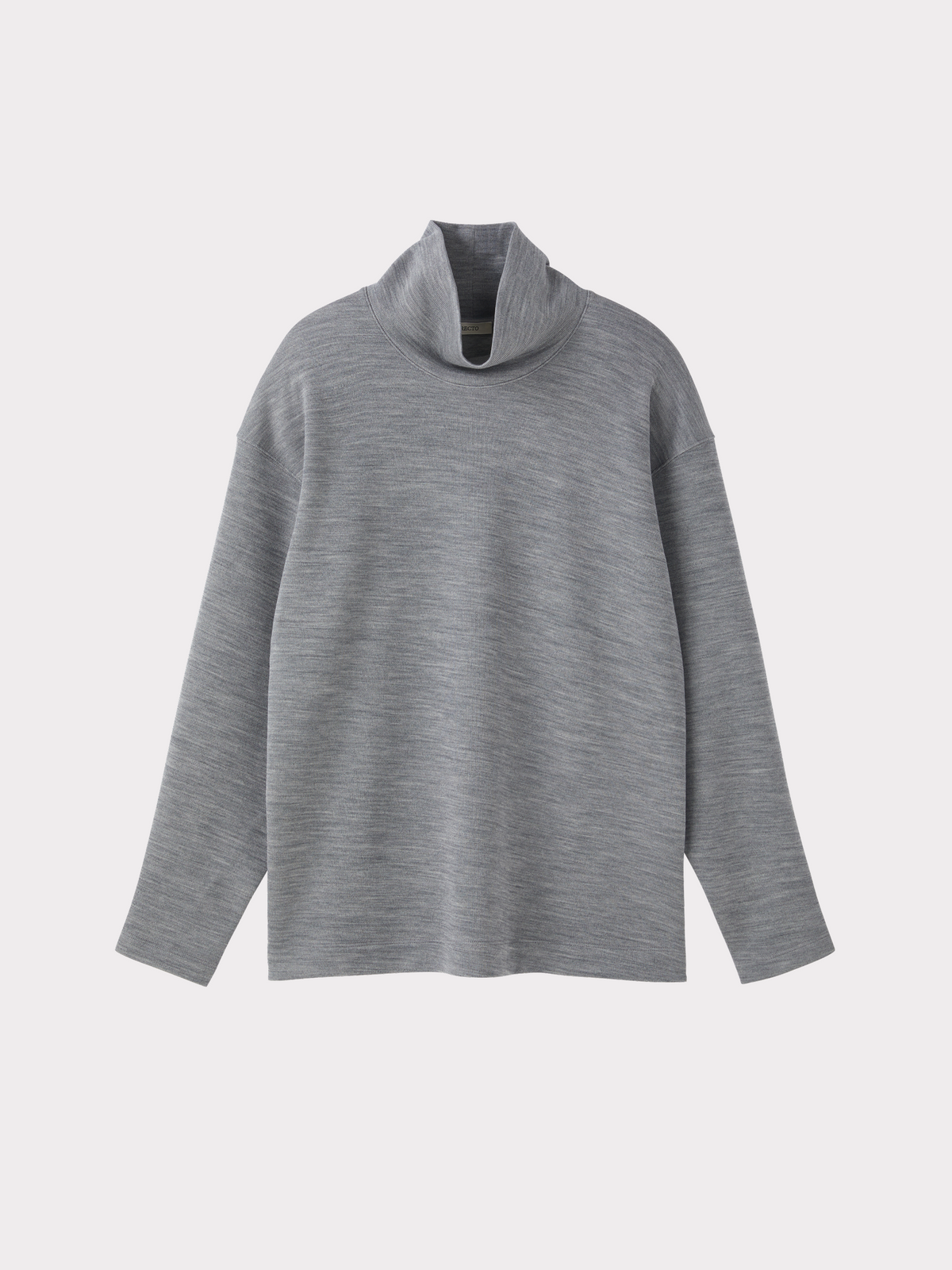Recto - High Neck Wool Jersey Top (Melange Grey) product image 5 | TRAB K-Fashion Australia