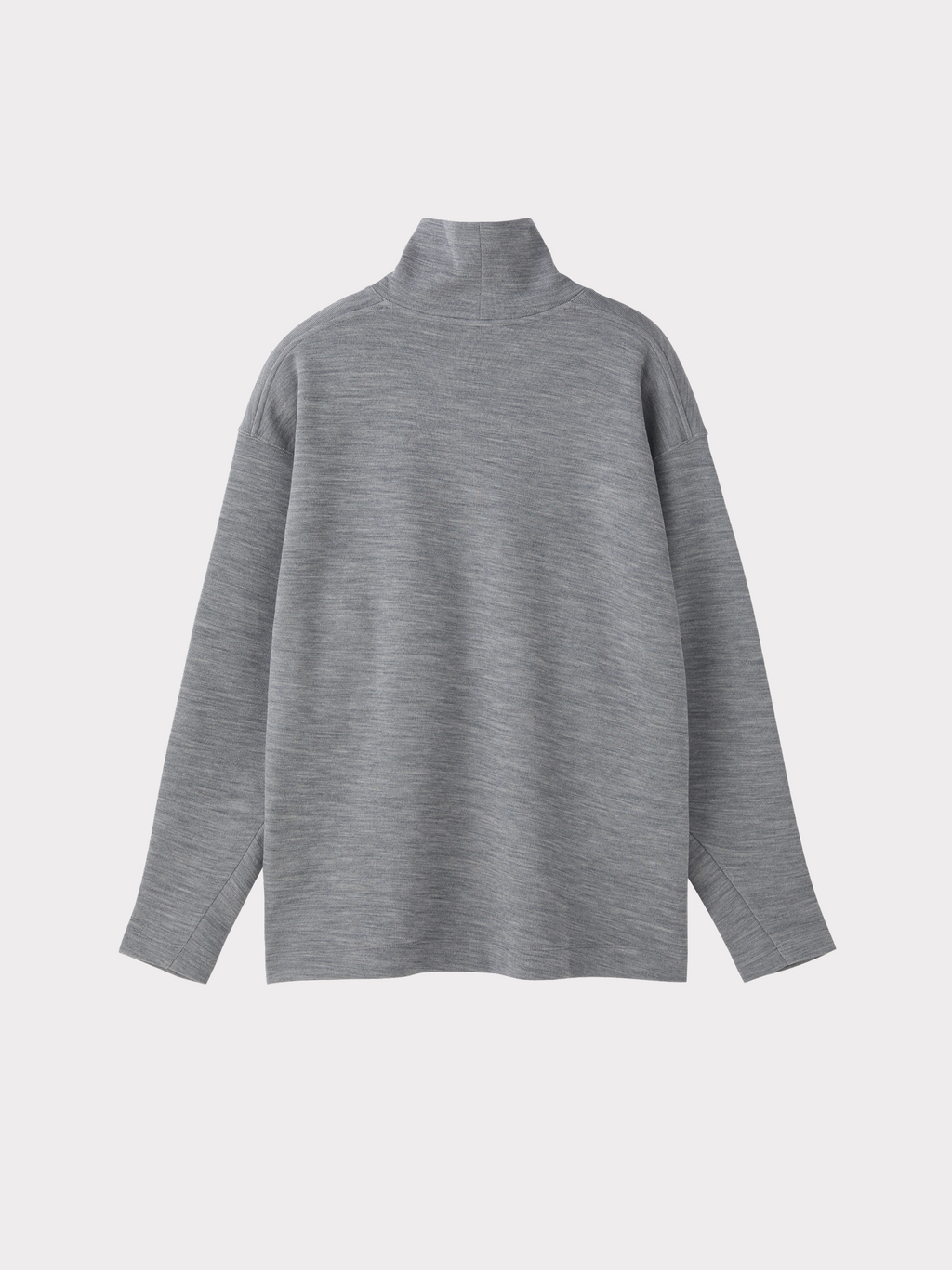Recto - High Neck Wool Jersey Top (Melange Grey) product image 6 | TRAB K-Fashion Australia