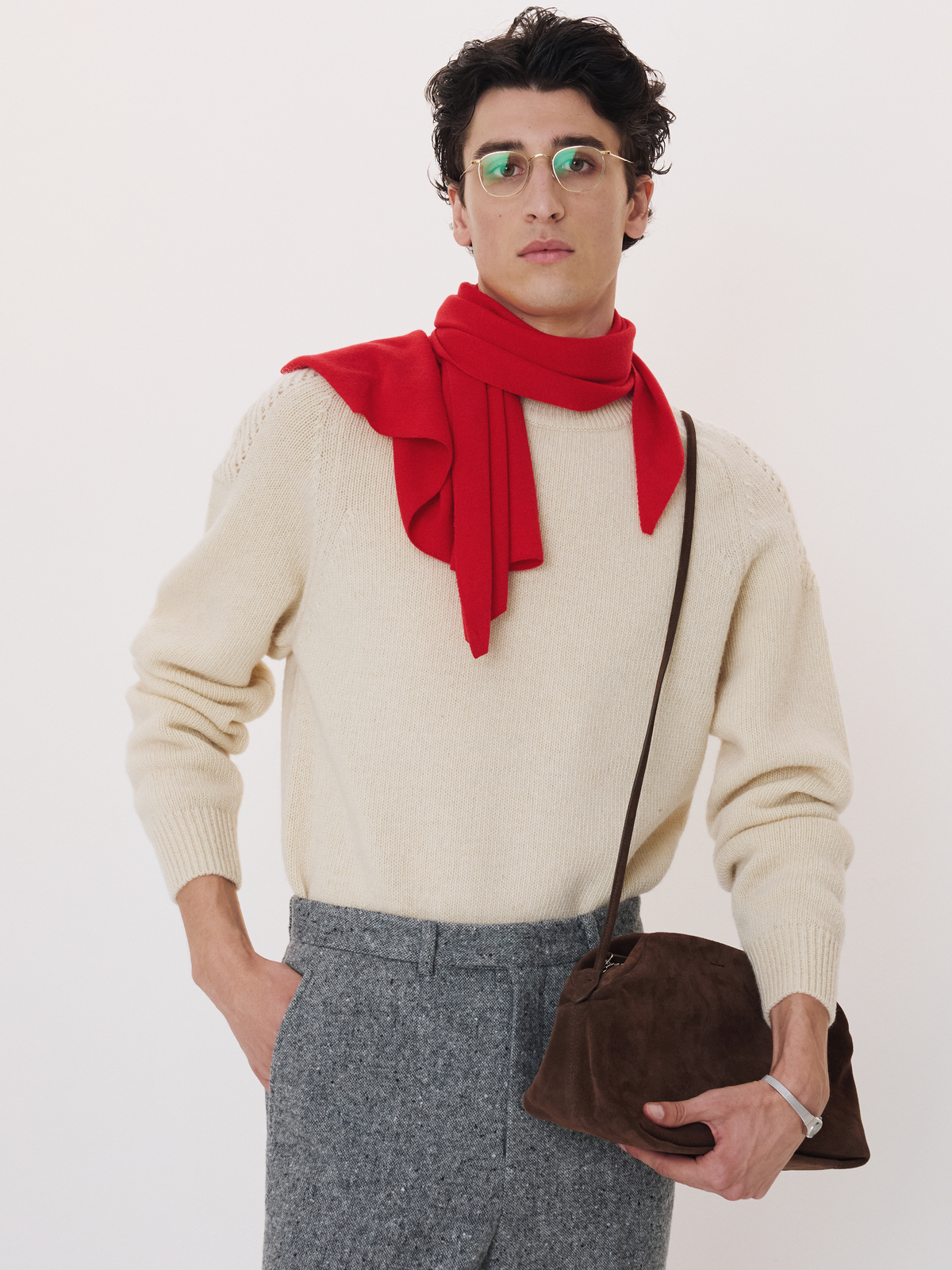 Recto - Wool Triangle Scarf (Red) product image 1 | TRAB K-Fashion Australia