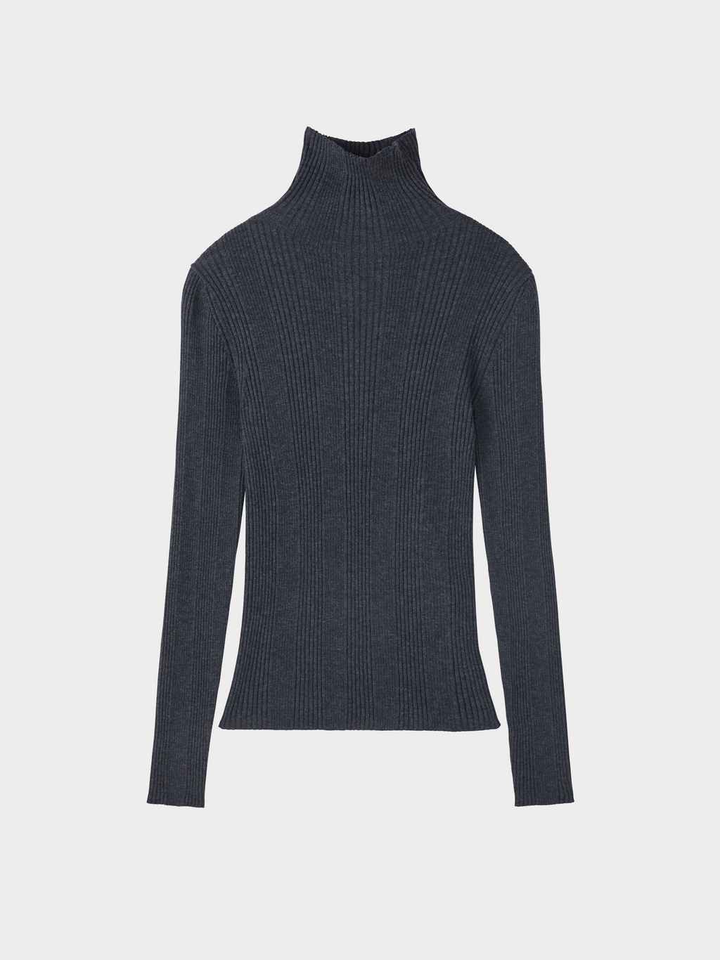 Recto - Wool Ribbed Turtle Neck Knit Top (Charcoal Grey) product image 5 | TRAB K-Fashion Australia