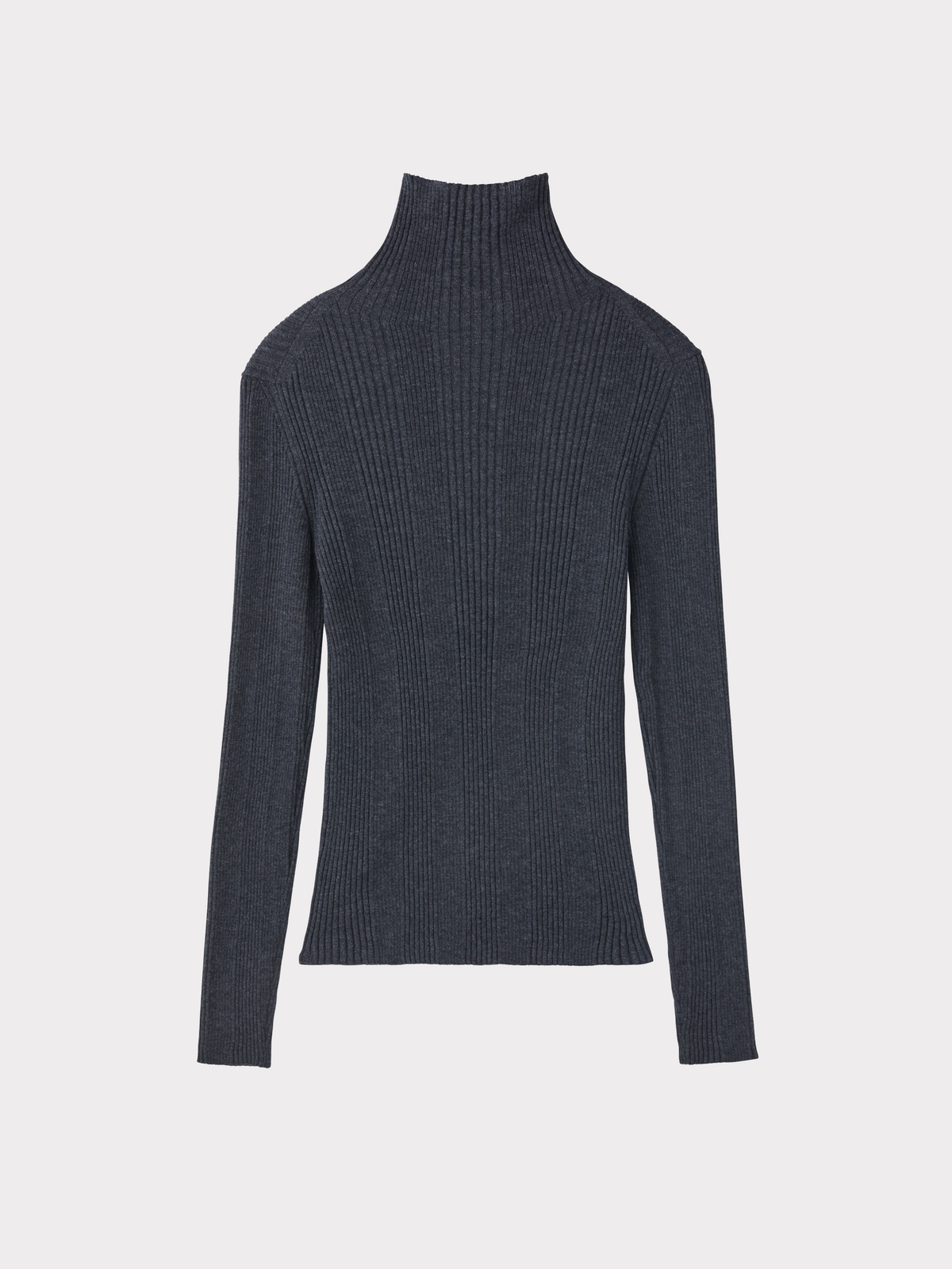 Recto - Wool Ribbed Turtle Neck Knit Top (Charcoal Grey) product image 6 | TRAB K-Fashion Australia