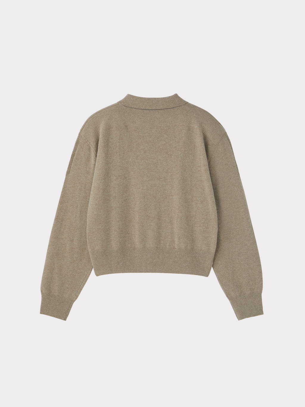 Recto - Double Shoulder Polo Knit Top (Greyish Khaki) product image 6 | TRAB K-Fashion Australia